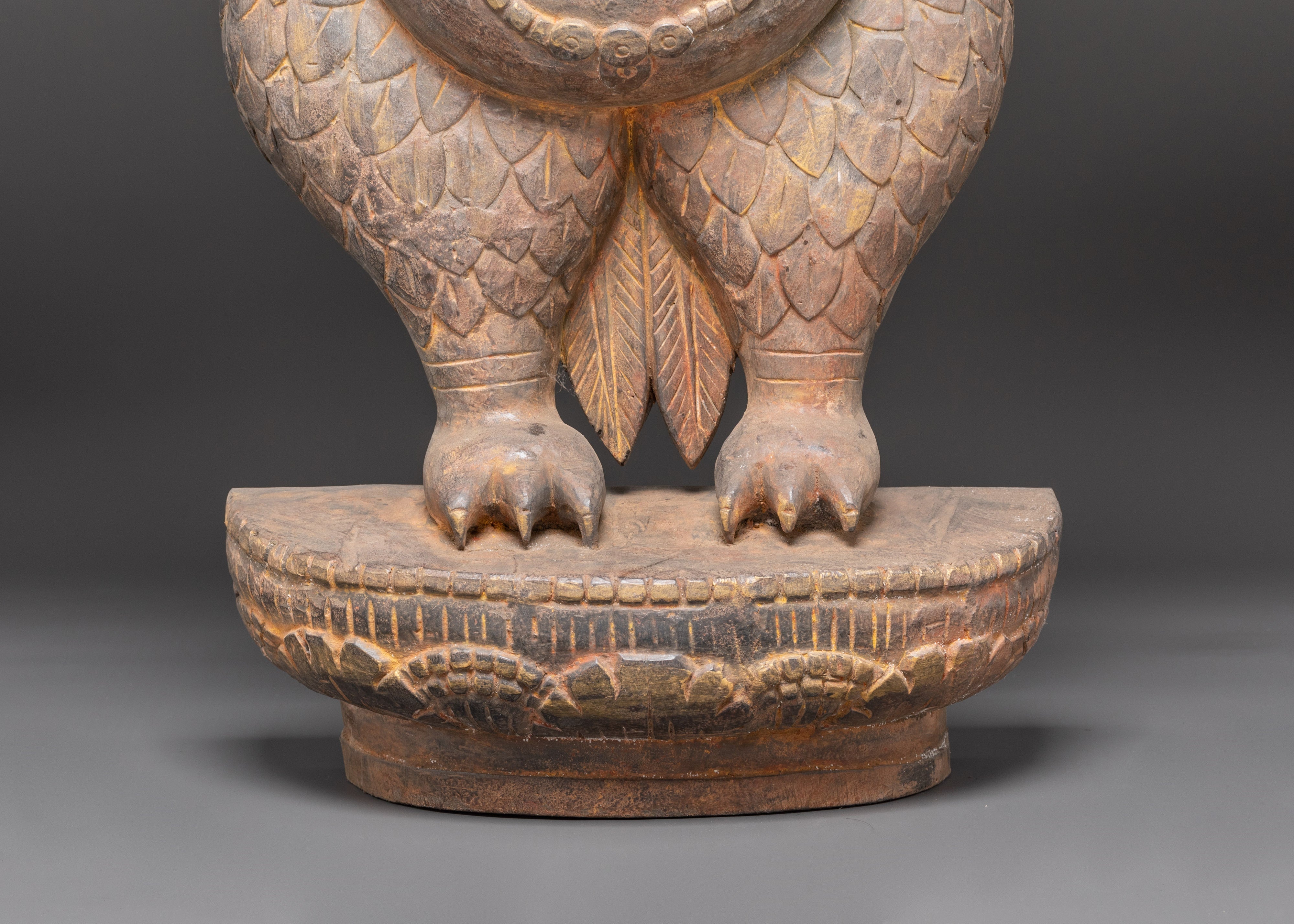 Garuda Wooden Statue | Buddhist Guardian Sculpture