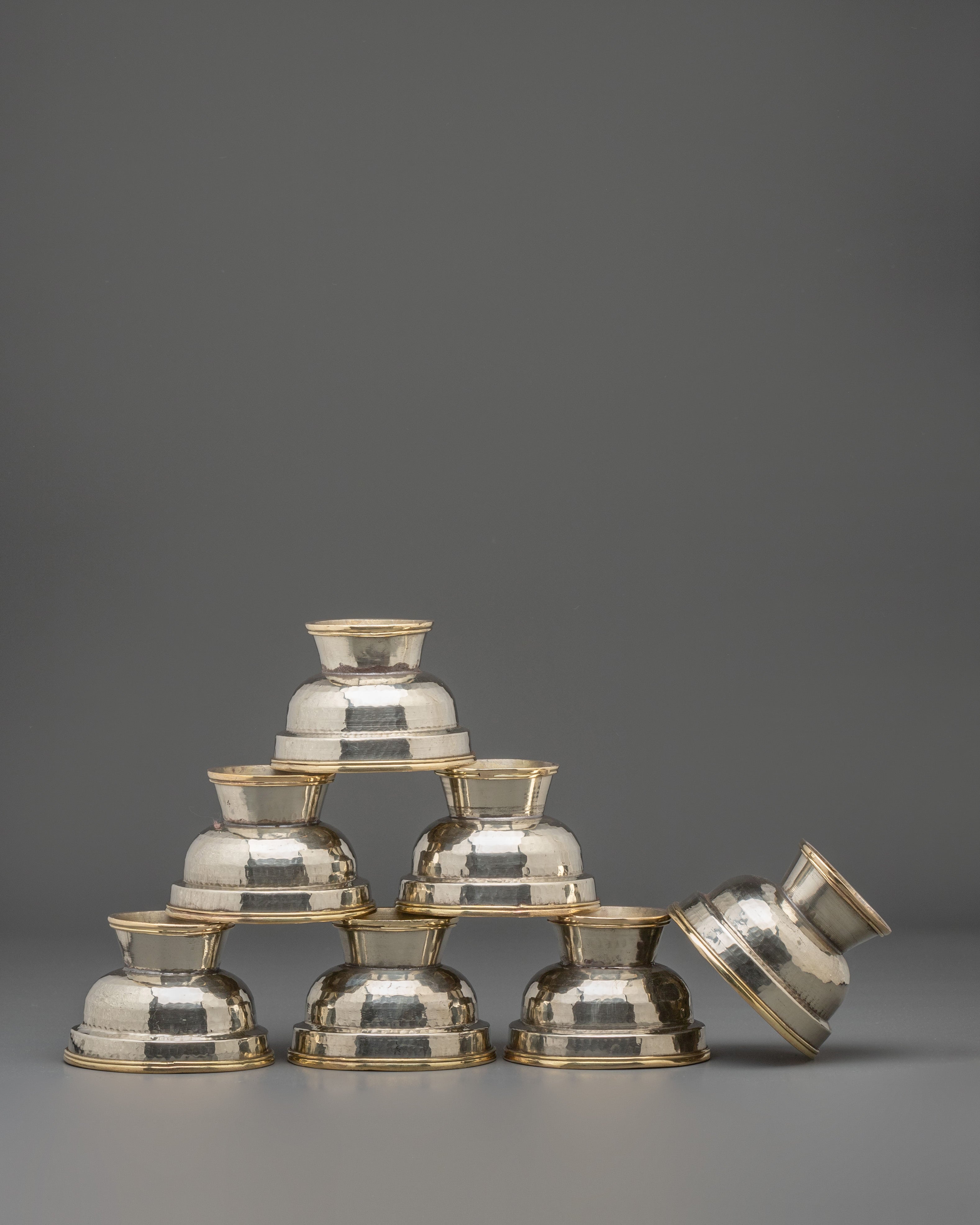 Tibetan Prayer Offering bowl Set | Buddhist Ritual Offering
