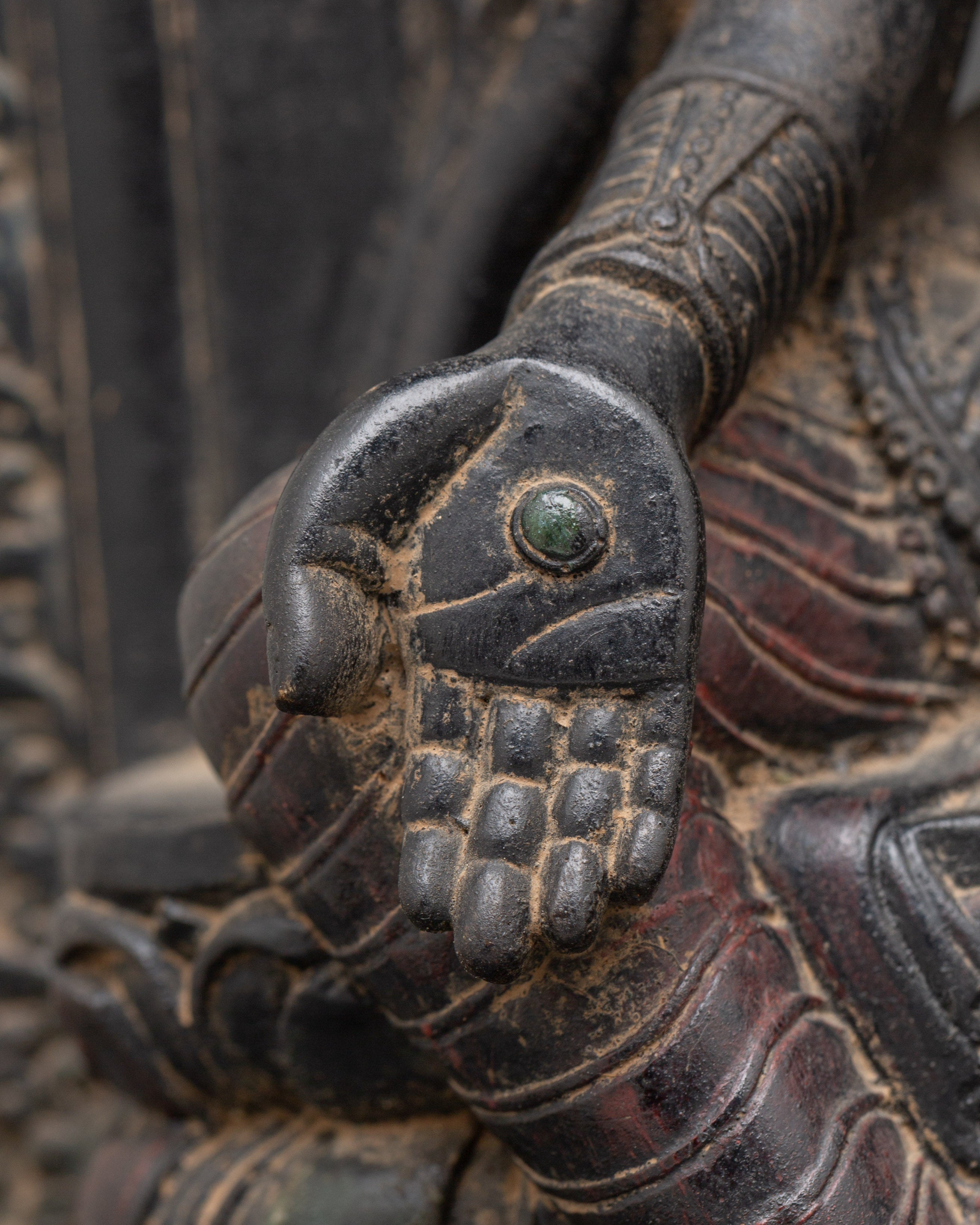 Compassion Deity Green Tara on Throne | Shyama Tara Sculpture