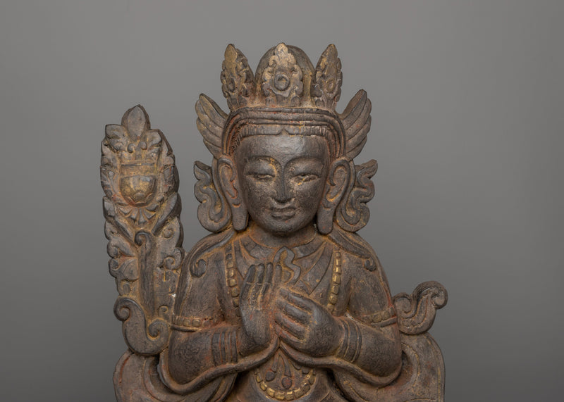 Maitreya Buddha Seated on a Throne Statue | The Future Buddha of Compassion