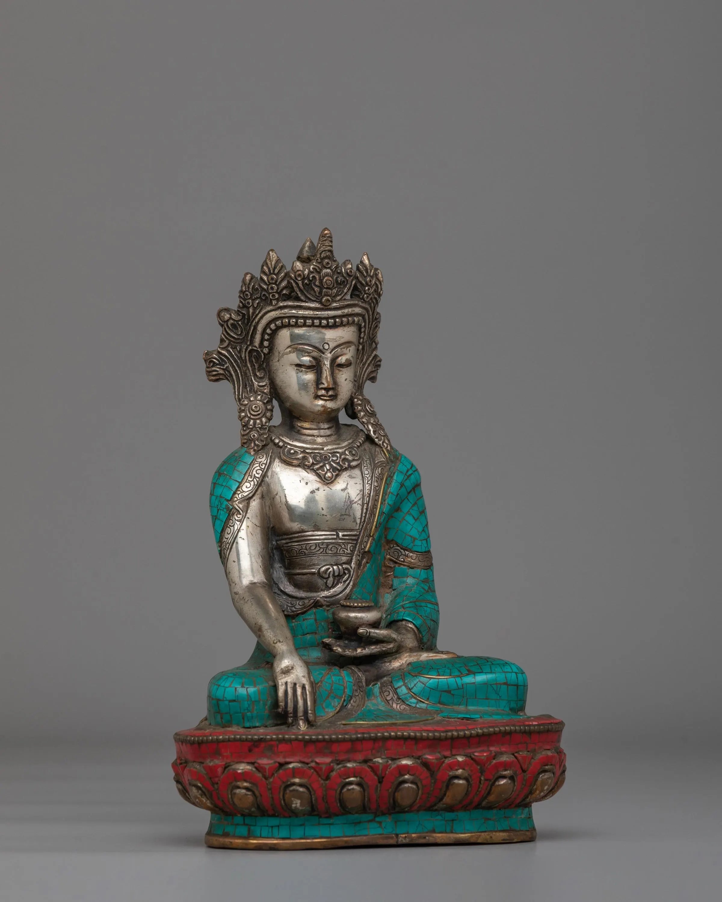 Crown Shakyamuni Buddha Altar Statue | Buddhist Altar Decor