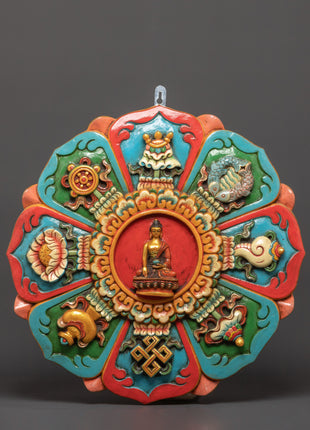 shakyamuni-buddha-wall-hanging-with-auspicious-symbols
