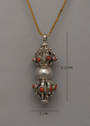 Vajra Symbol Locket | Handcrafted Tibetan Amulet Pendant