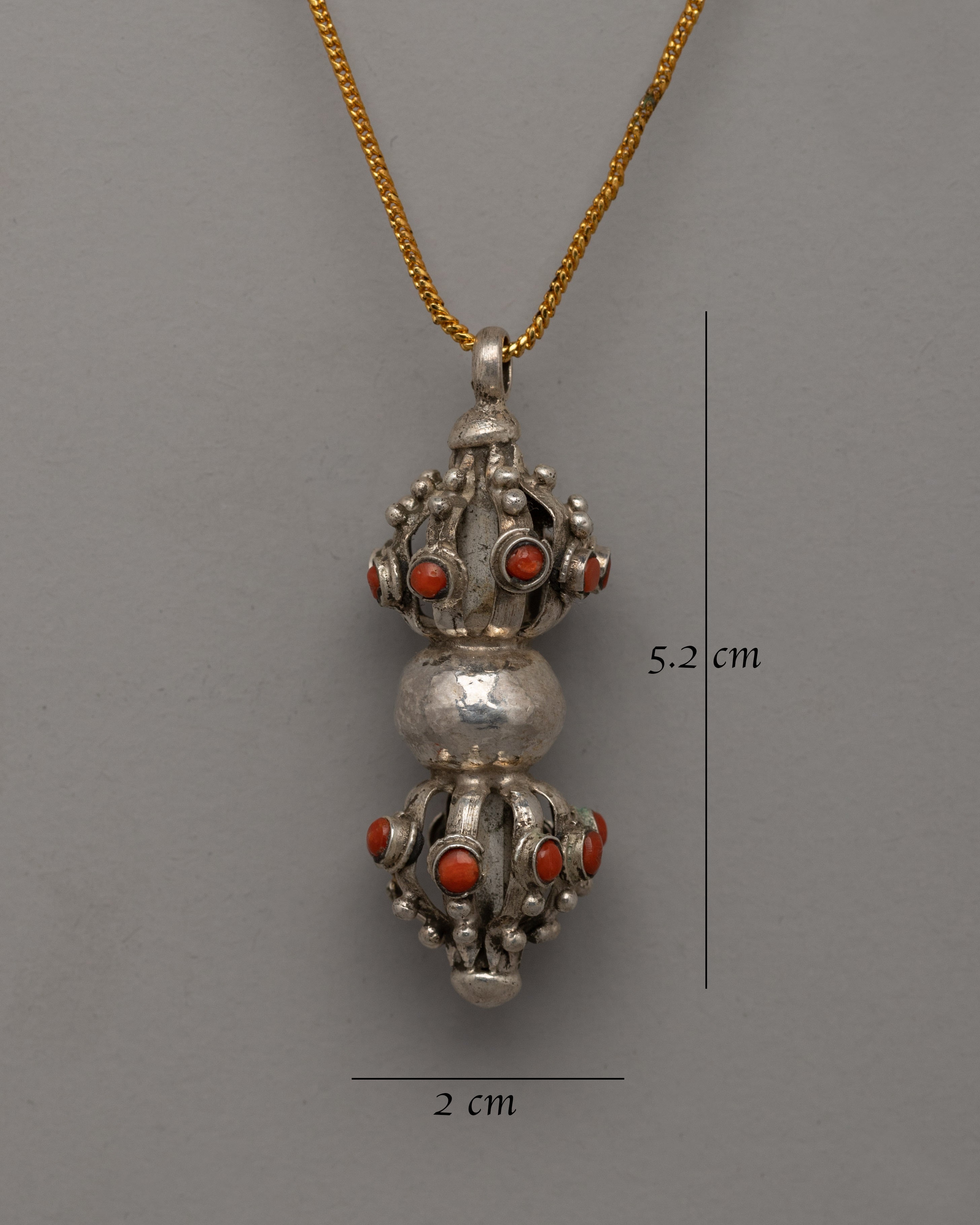 Vajra Symbol Locket | Handcrafted Tibetan Amulet Pendant