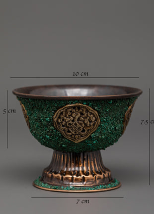 Oxidized Copper Offering Bowls | Tibetan Shrine Decor