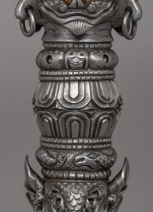 Handcrafted Iron Vajra Phurba |  A Sacred Tibetan Ritual Artifact
