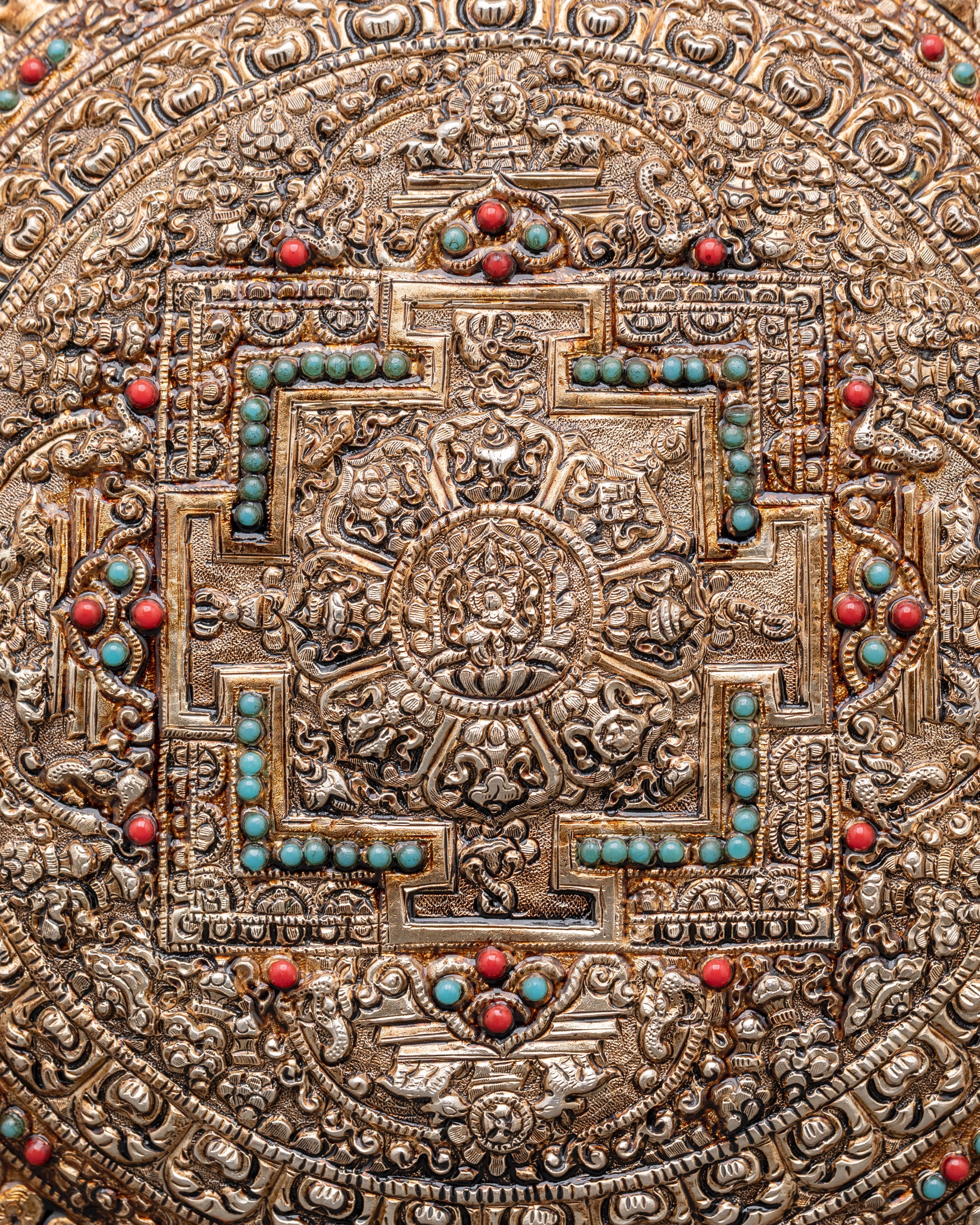 Silver Plated Wall Hanging | Spiritual Wall or Altar Decor