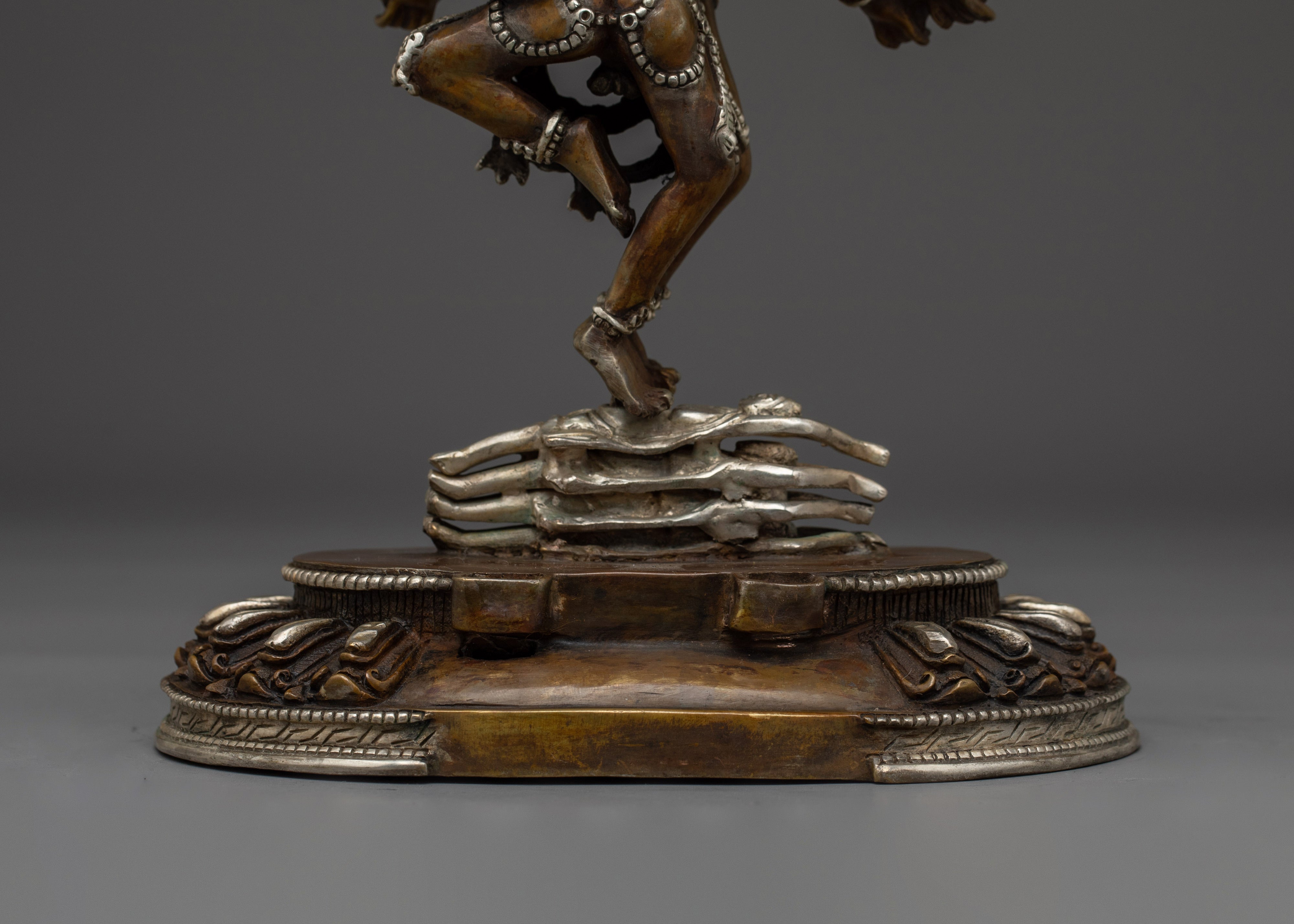 Silver-plated Hevajra With Consort statue | Empowerment Practice