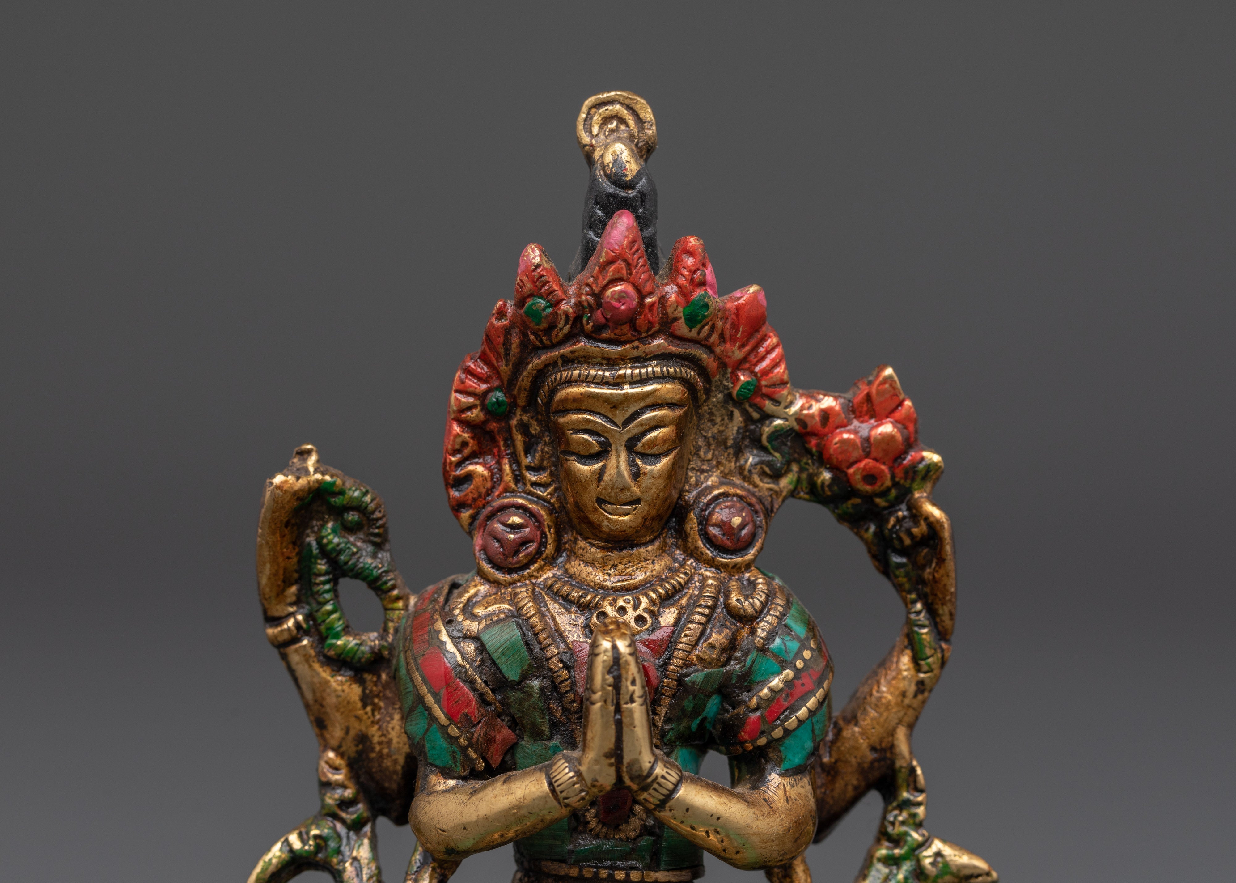 Handcrafted Tibetan Chenrezig Deity | Symbol of Compassion, Healing & Protection