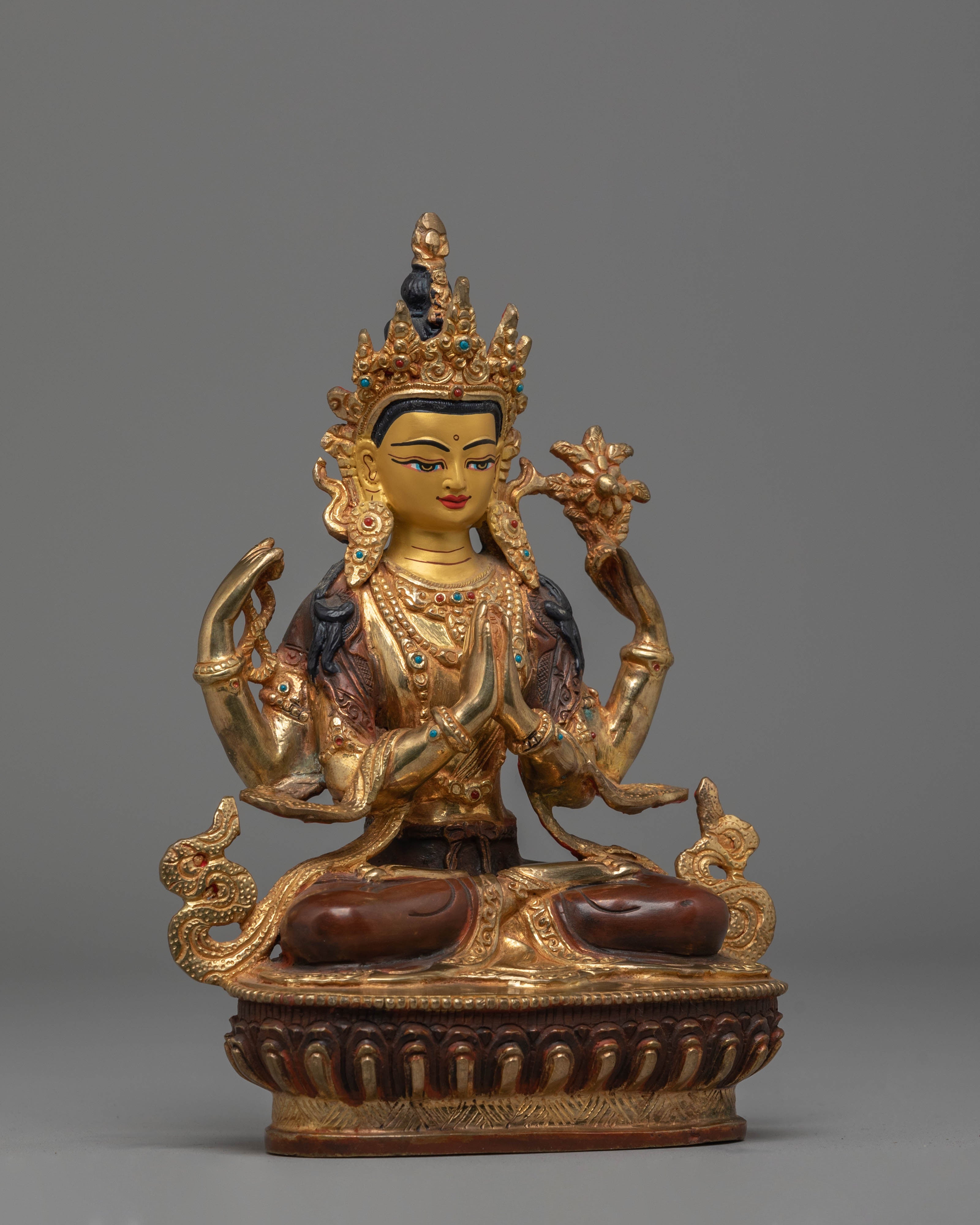 Tibetan Bodhisattva chenrezig Handmade Statue | Buddhist Sculpture