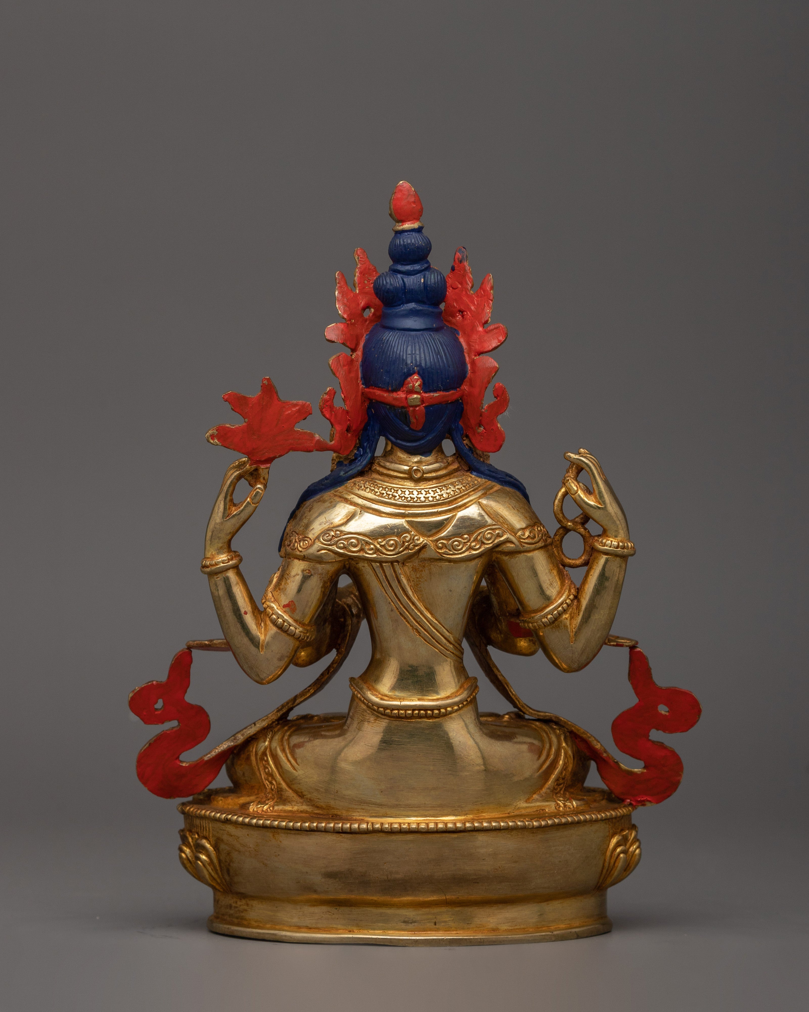 Handmade Himalayan Statue of Chenrezig | Bodhisattva of Compassion