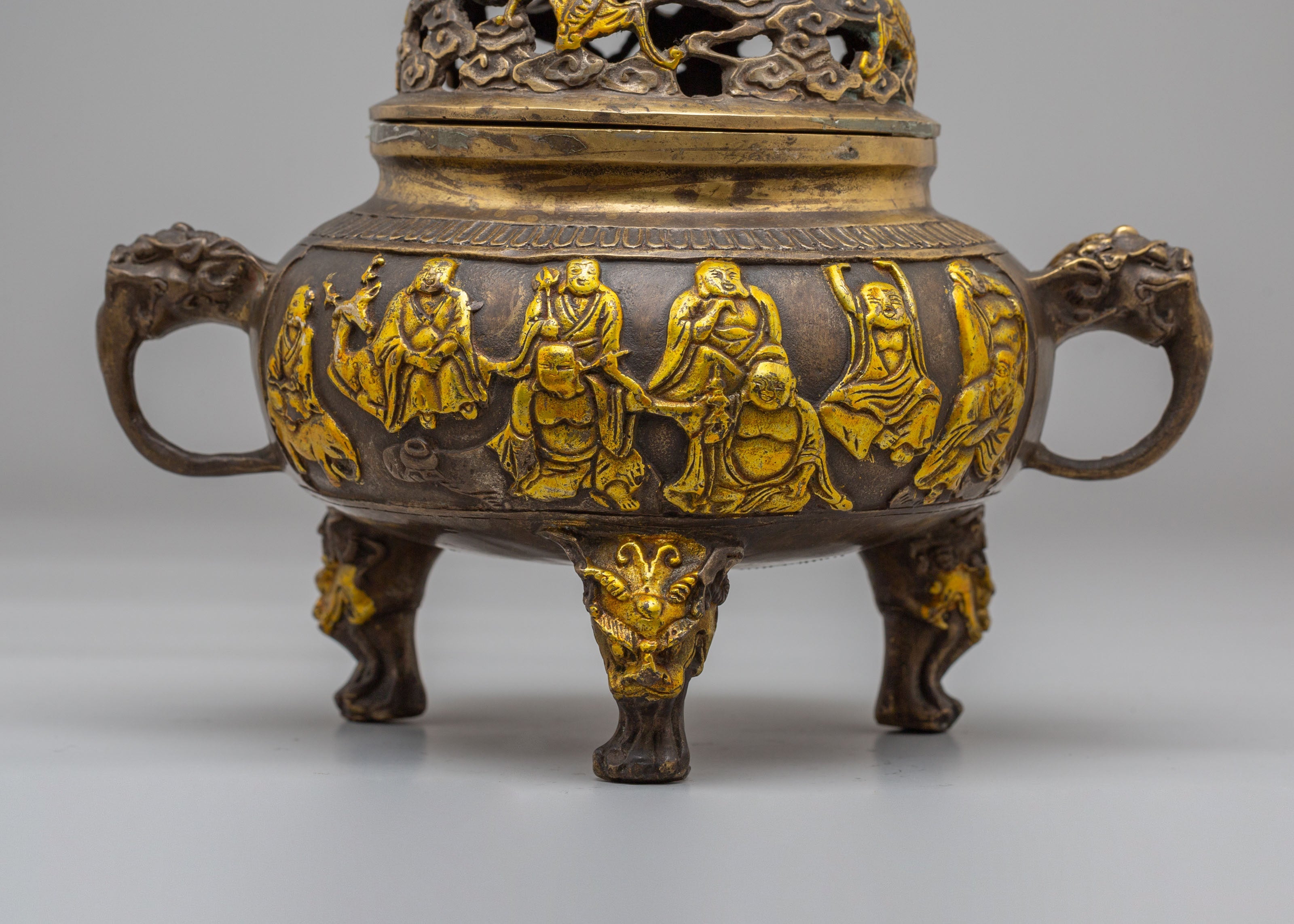 Traditional Laughing Buddha Incense Burner | Buddhist Ritual Incense Burner
