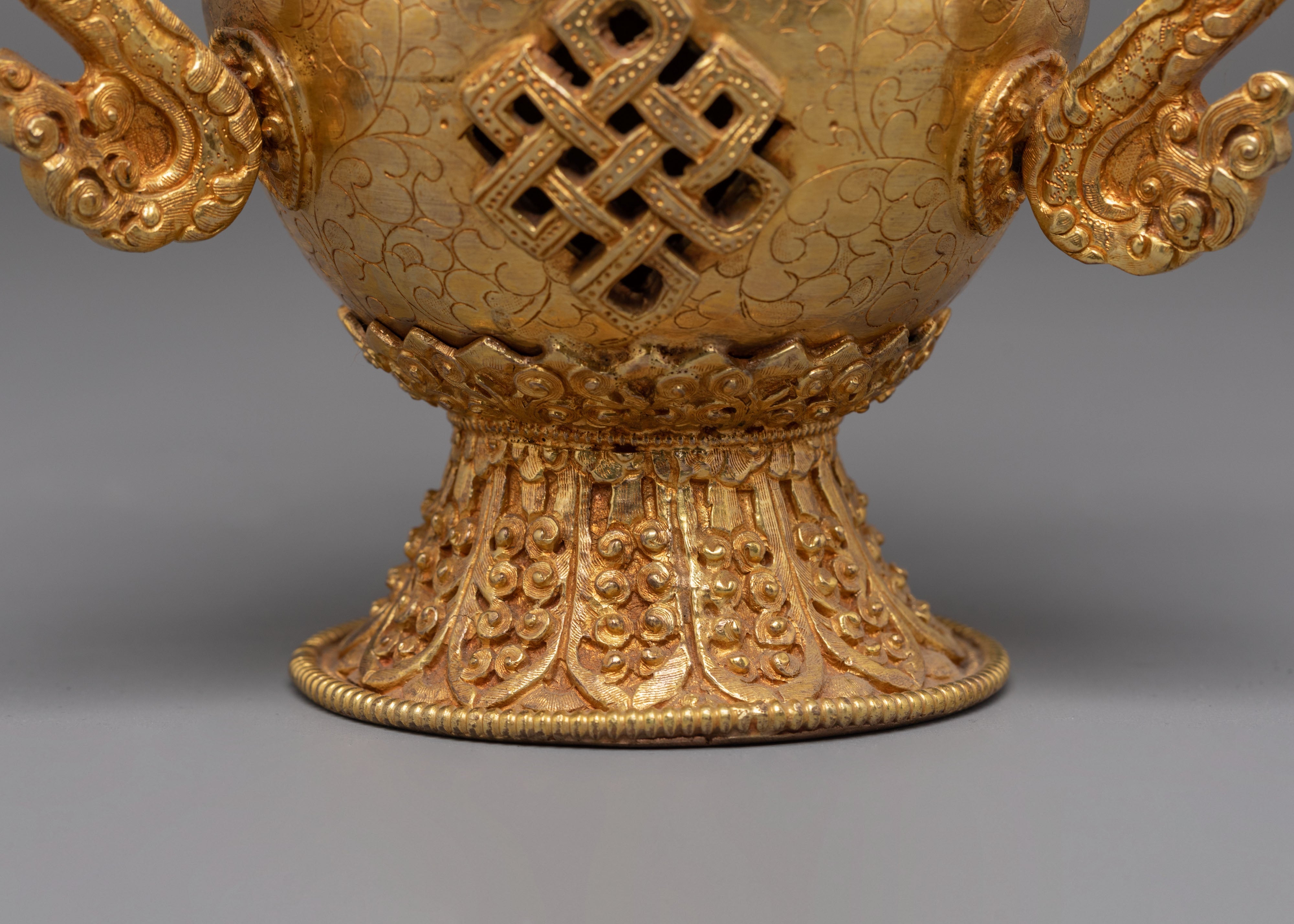 Gold Plated Incense Burner for Ritual | Spiritual Ritual Incense Holder