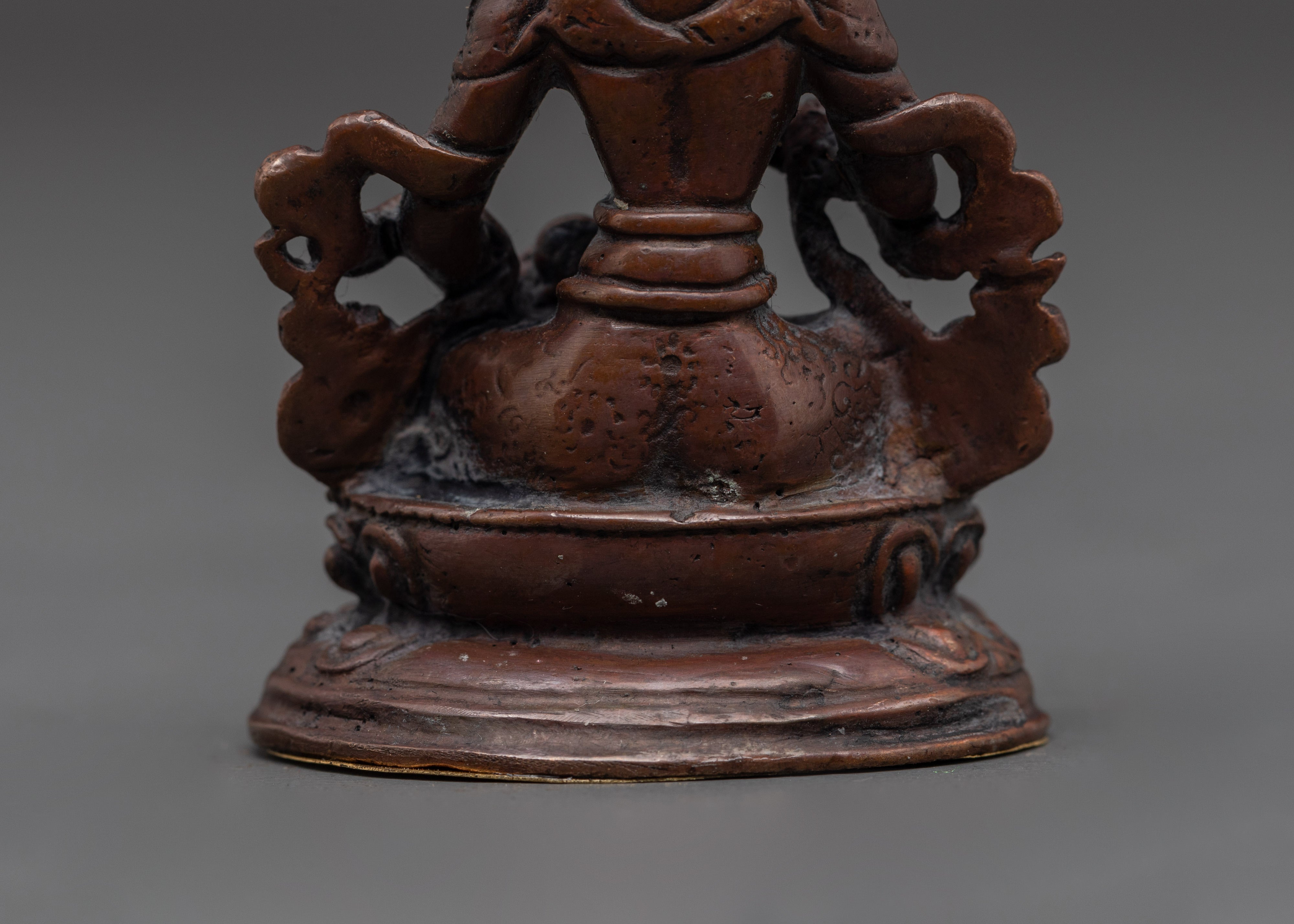 Vajrayana Vajrasattva Sculpture | Oxidized Copper Machine Made Buddhist Statue