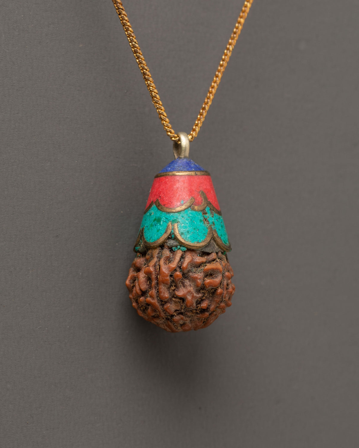 Himalayan Rudraksha Decorative Locket | Gemstone Pendant