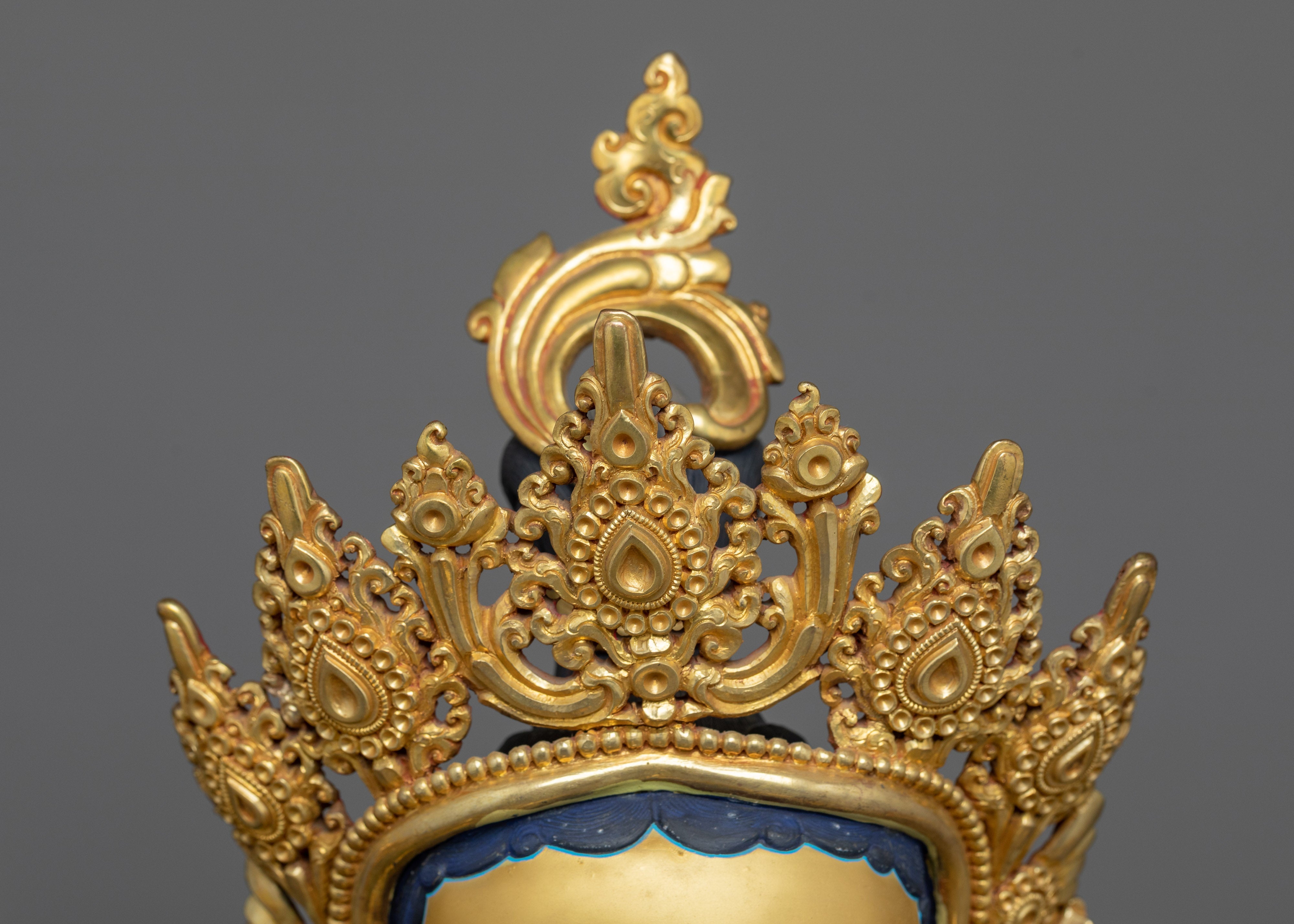 Green Tara Verde Protectora Statue | 24K Gold Gilded Compassionate Guardian