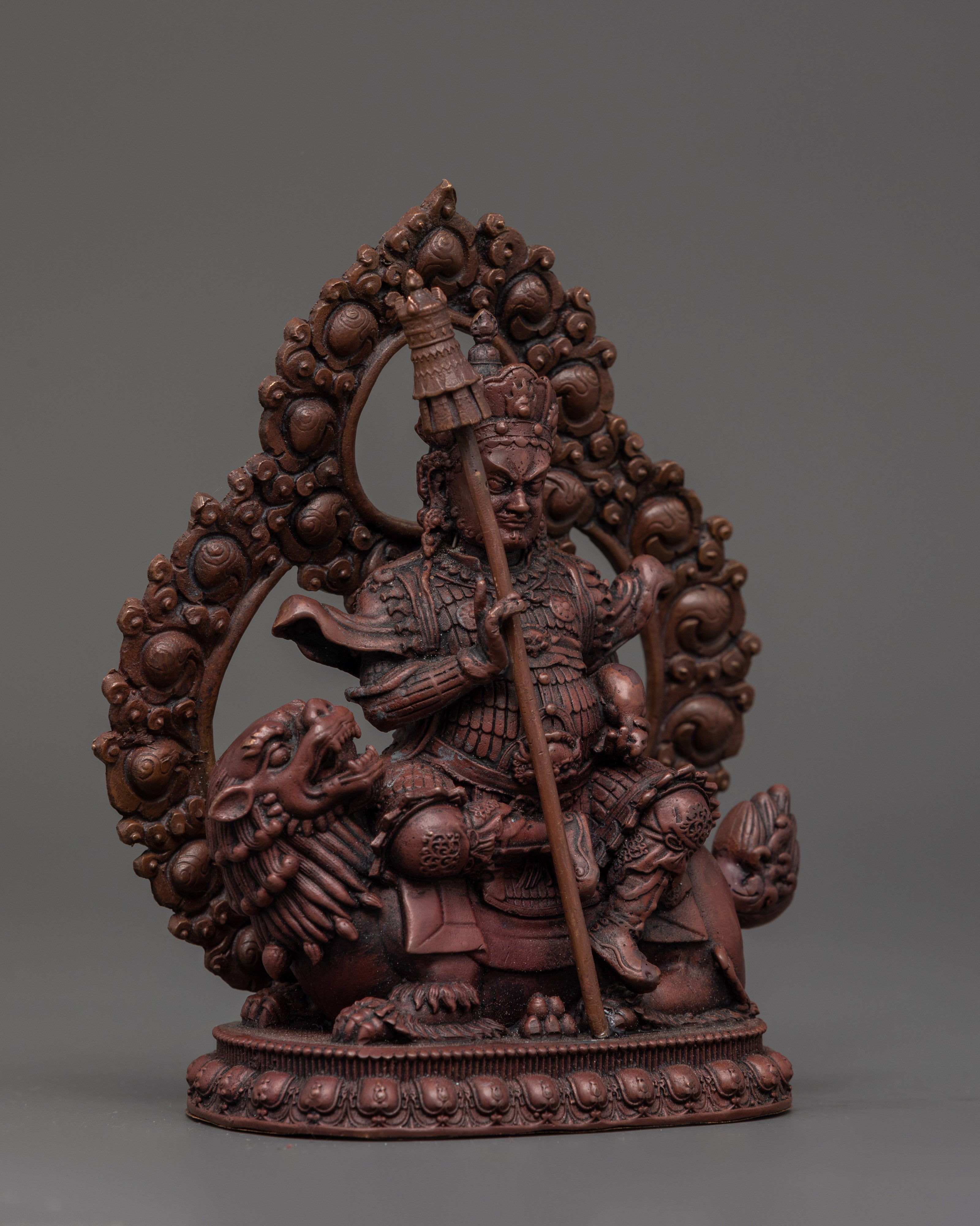 Oxidized Copper Namtoshe Statue | Buddhist Guardian Deity Sculpture