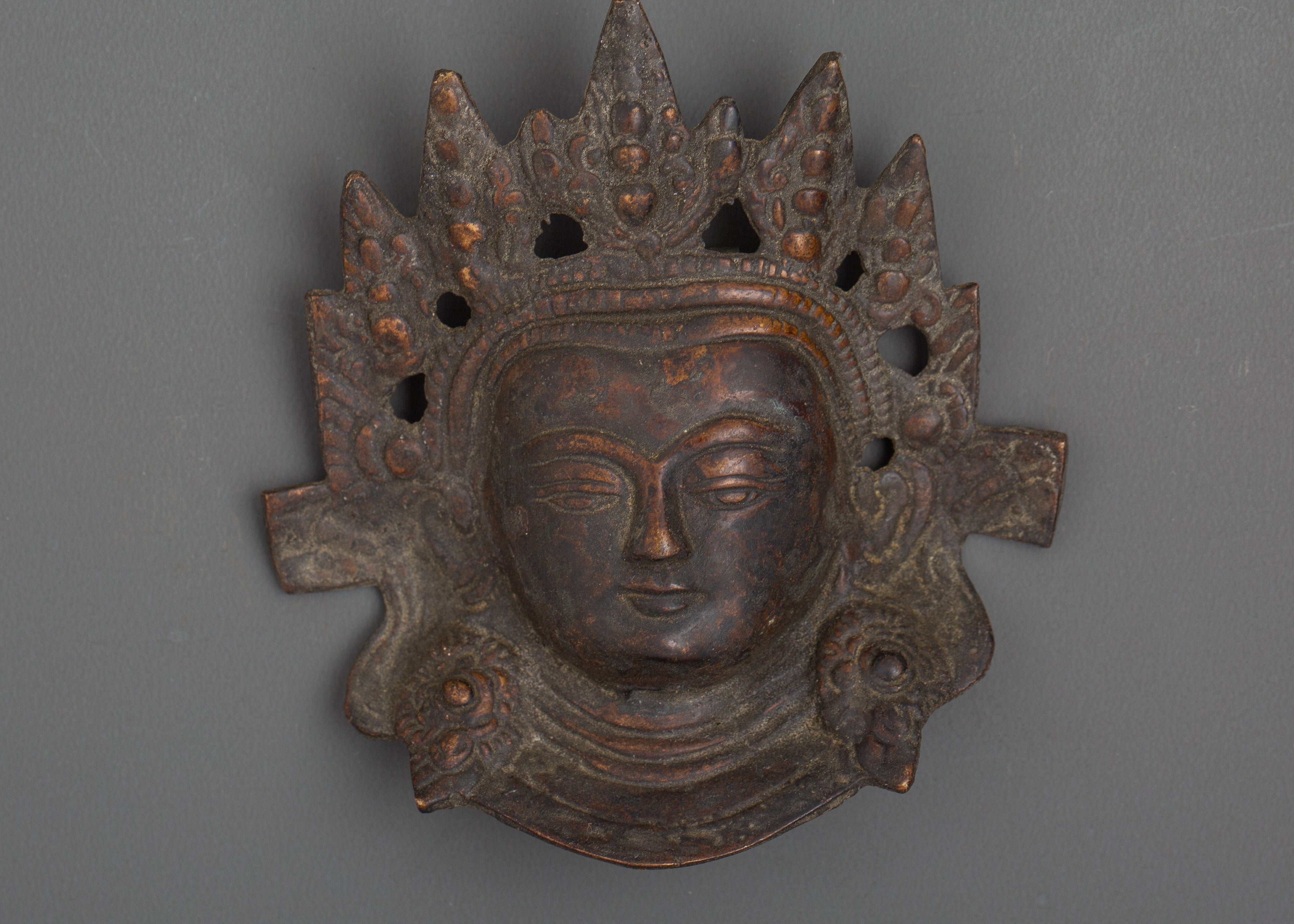 Exquisite Brass Tara Devi Wall Hanging | Handcrafted Buddhist Goddess Decor