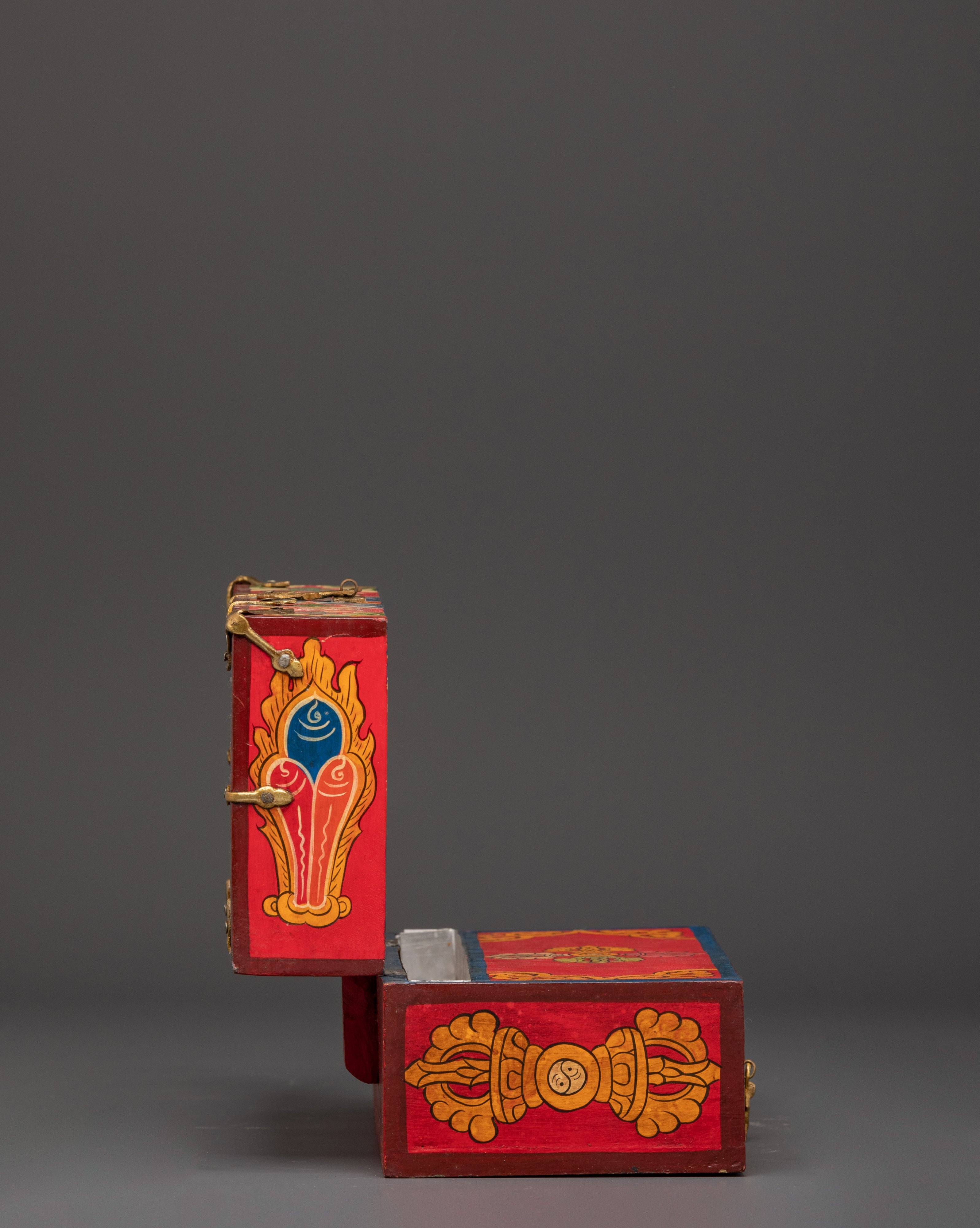 Tibetan Treasure Box with Buddha Statue | Handcrafted Spiritual Gift