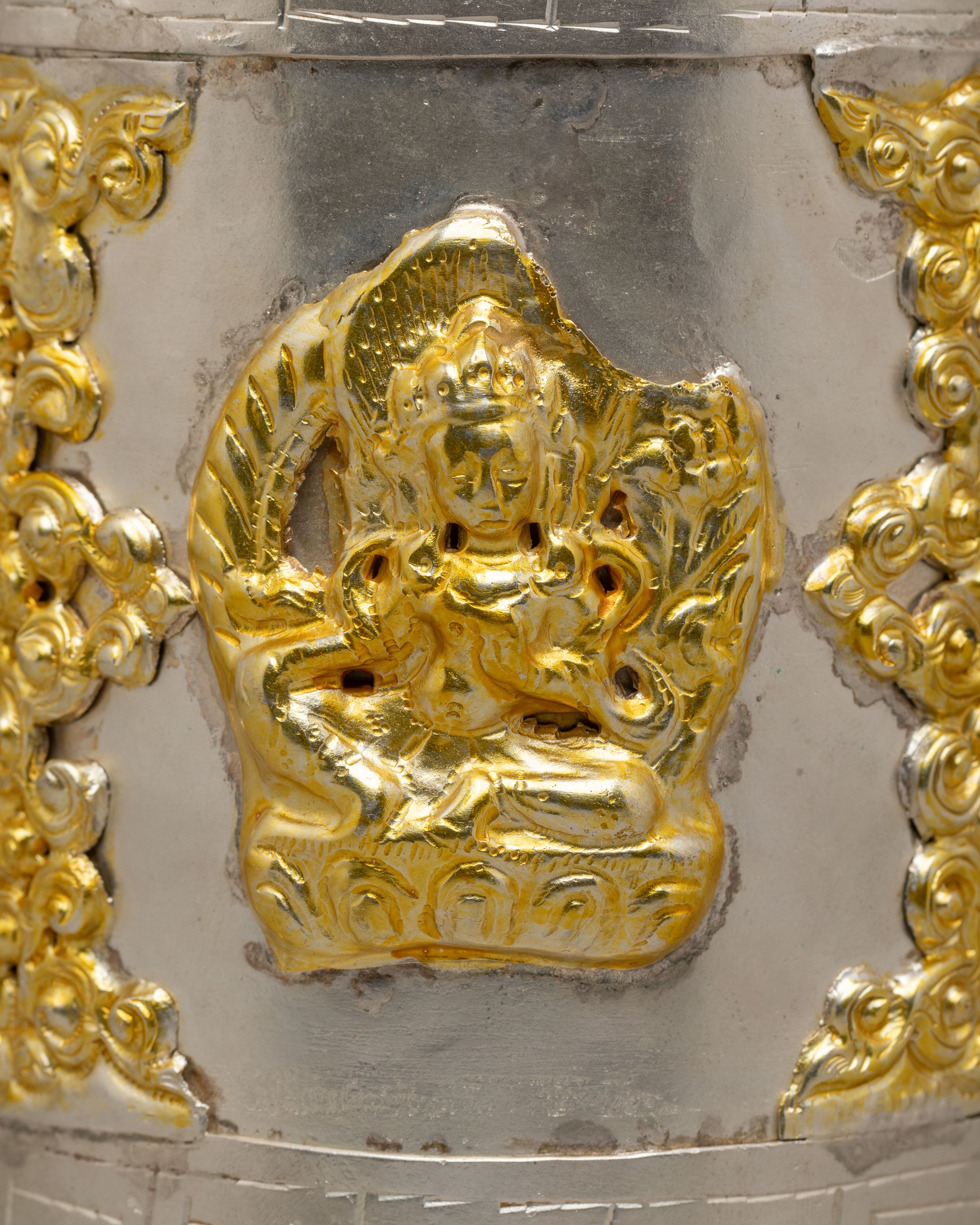 Handcrafted Himalayan Jewelry Box | Copper Box with Electro Gold and Silver Plating