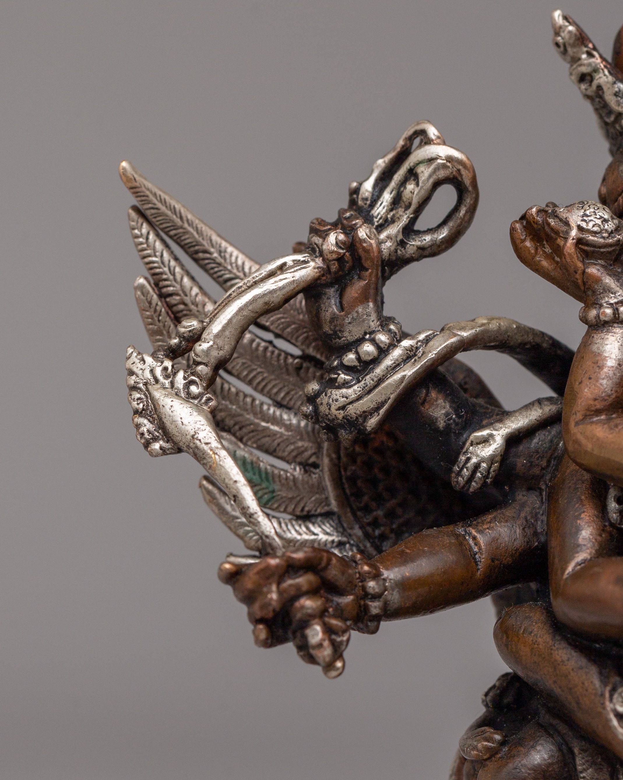 Machine Made Hayagriva with Consort Statue | Wrathful Deity Sculpture