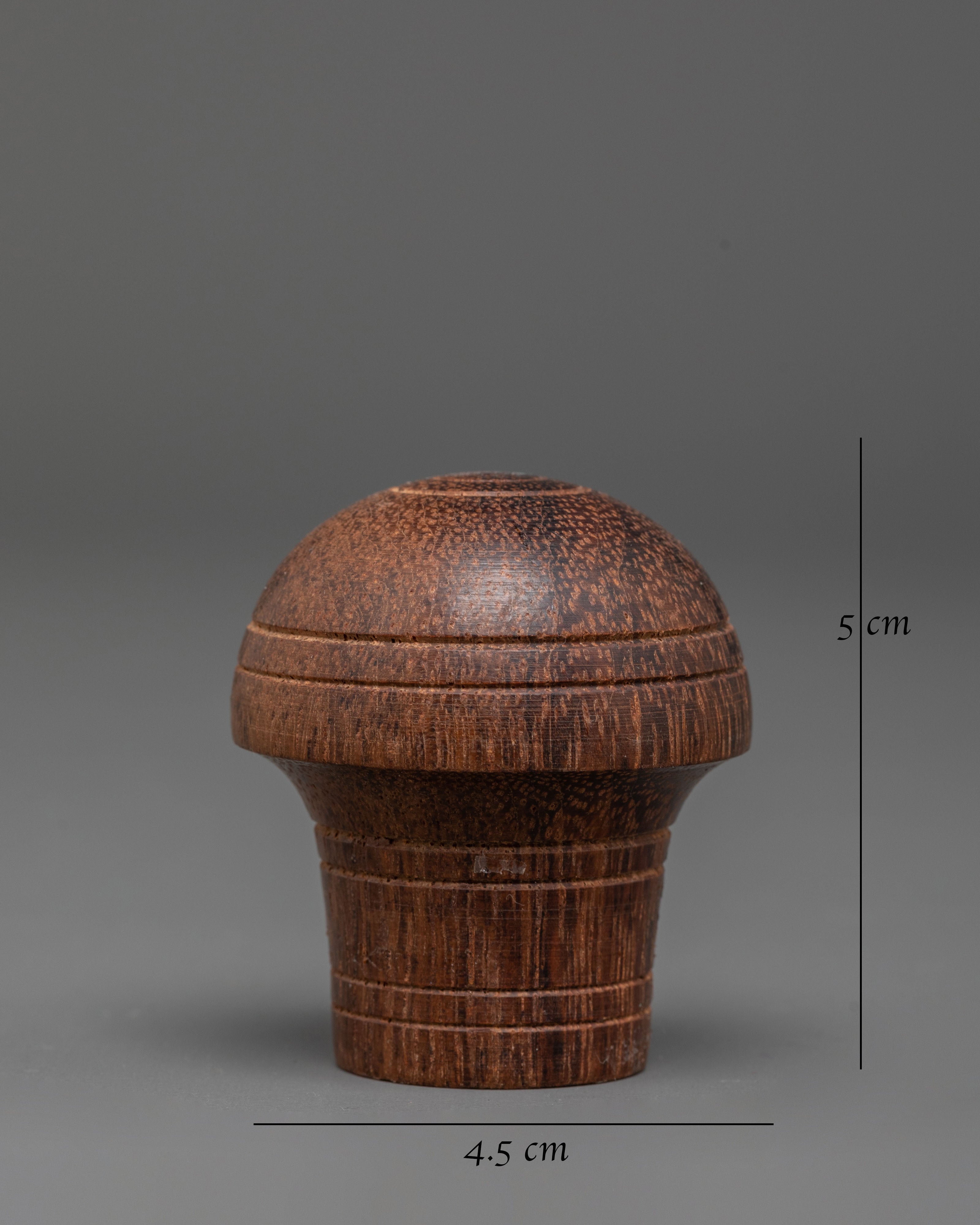 Wooden Brocade Stick Cap | Decorative Cap for Spiritual Accessories