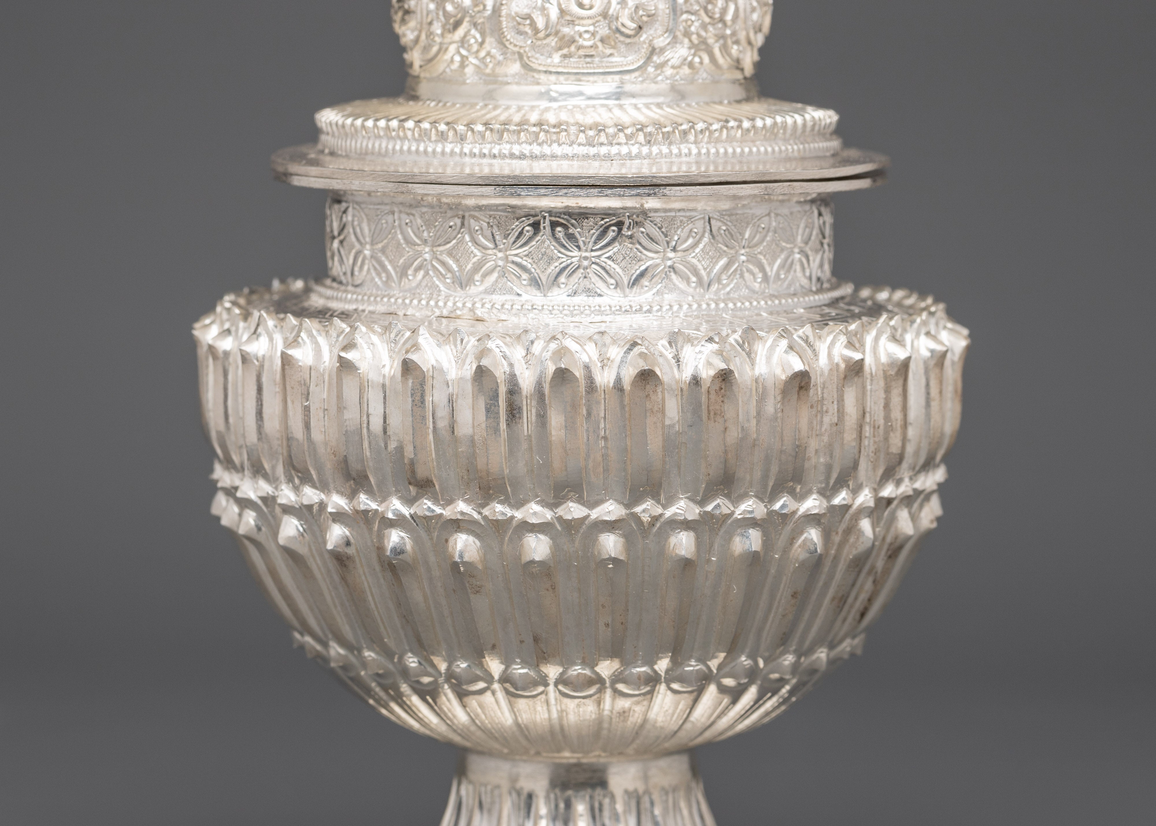 98% Silver Rice Pot for Ritual Offering | Handcrafted Sacred Buddhist Altar Vessel