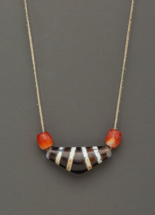 Coral Stone Mala Necklace