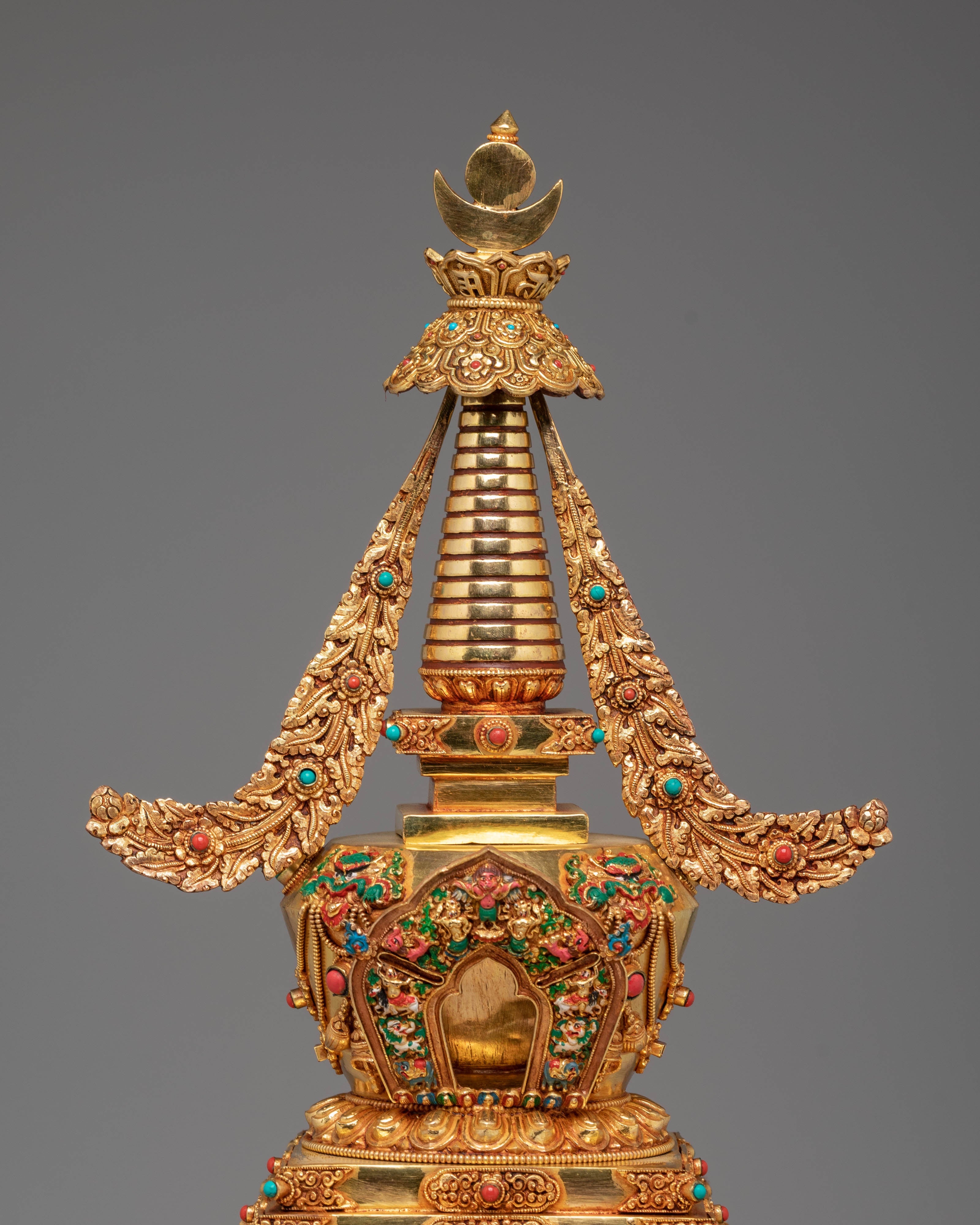 Golden Stupa for Ritual Use | Meditation & Altar Decor