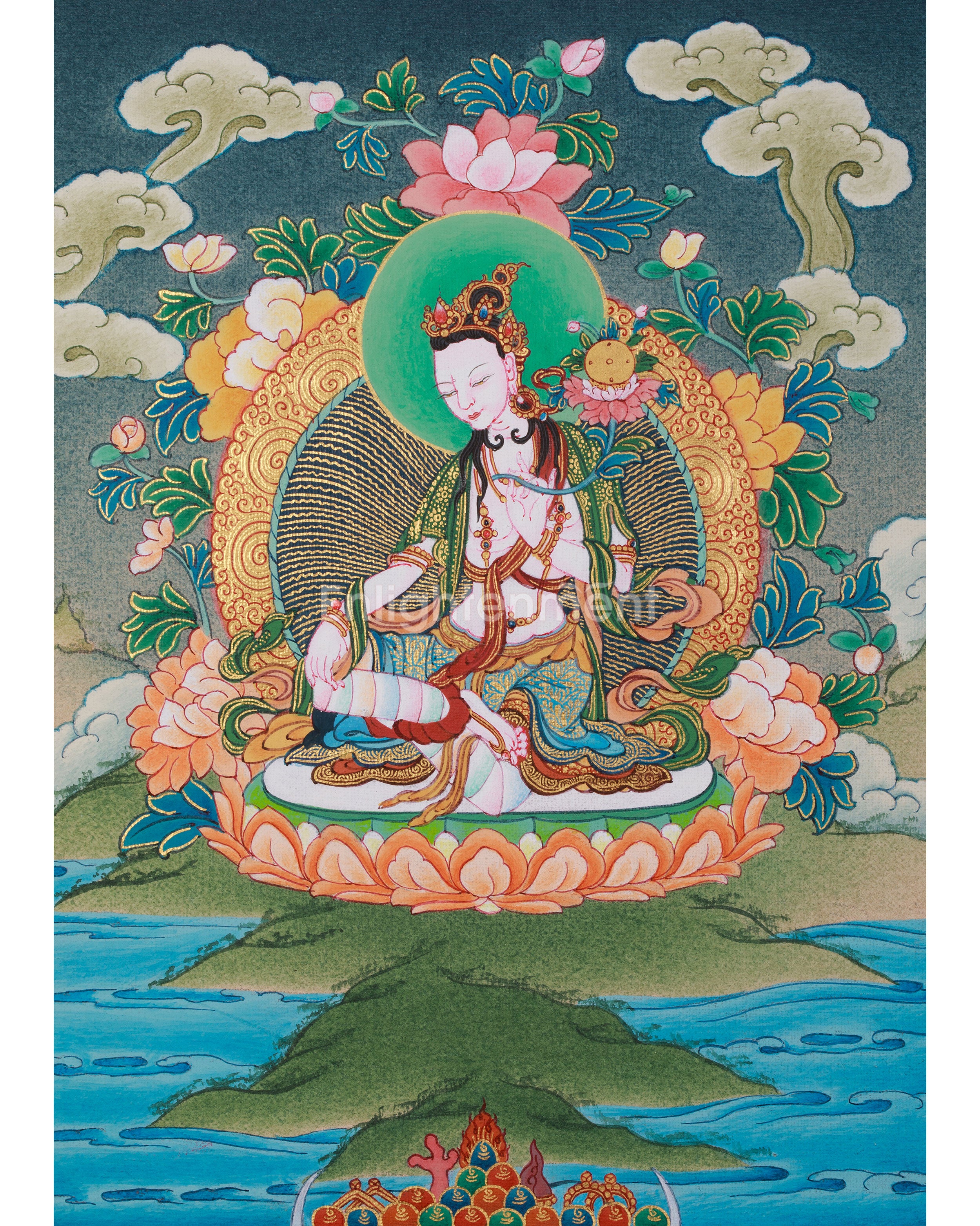 The Eight Bodhisattva Thangka | A Majestic Ensemble of Buddhist Deities