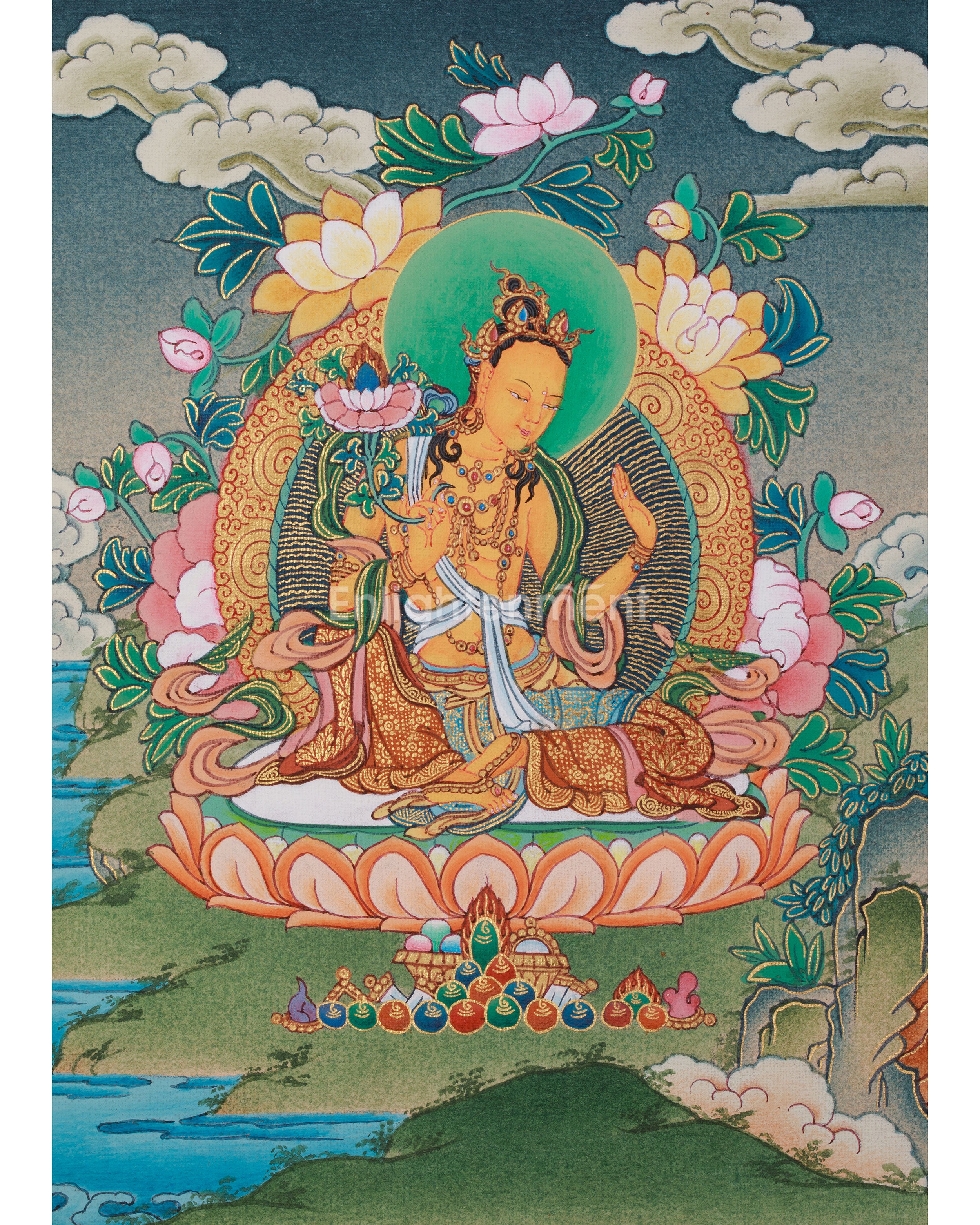 The Eight Bodhisattva Thangka | A Majestic Ensemble of Buddhist Deities