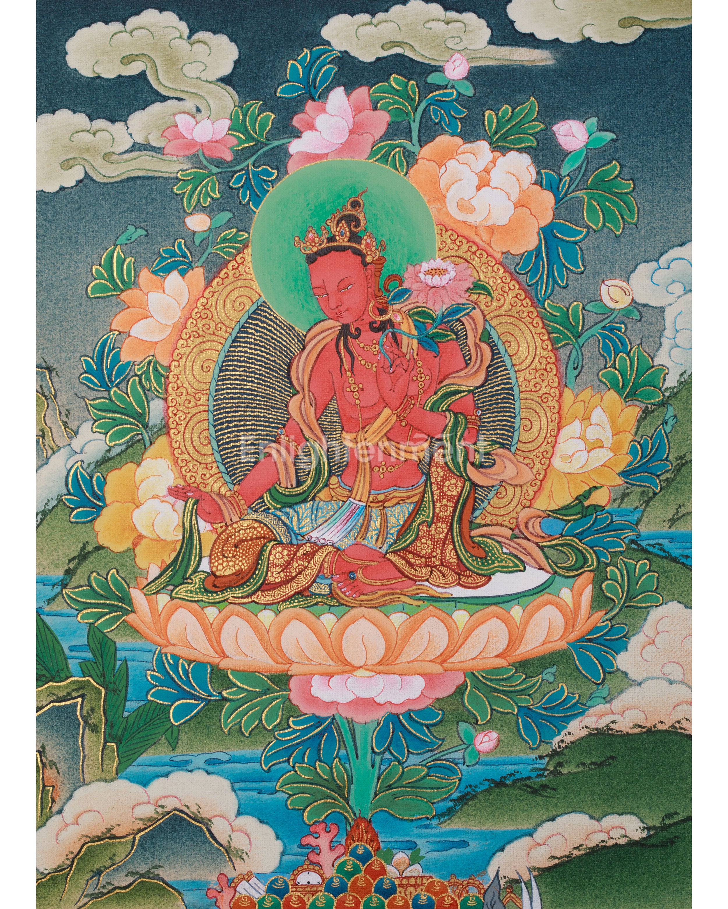 The Eight Bodhisattva Thangka | A Majestic Ensemble of Buddhist Deities