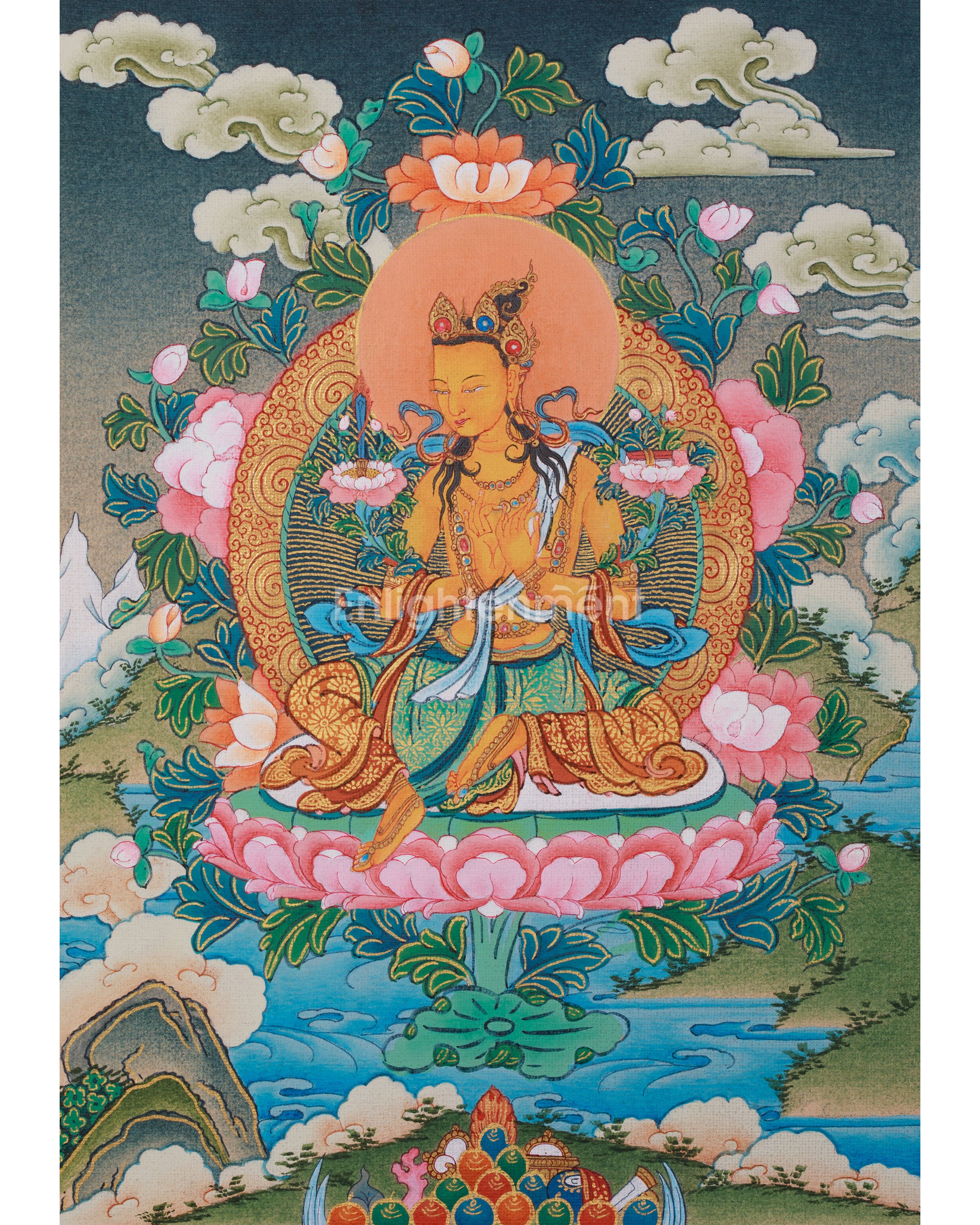 The Eight Bodhisattva Thangka | A Majestic Ensemble of Buddhist Deities