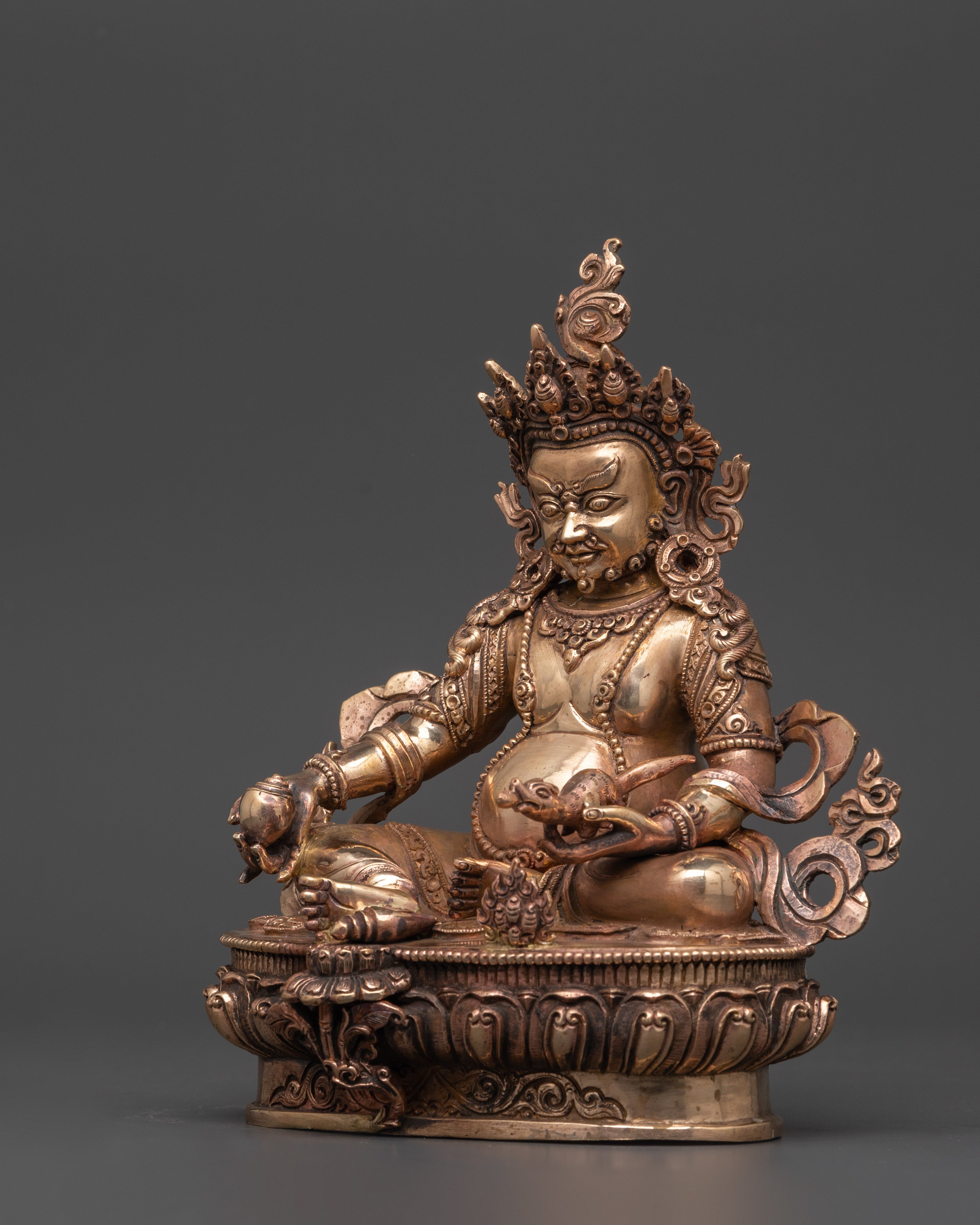 Dzambala Buddhist Wealth Deity Statue | Buddhist Decor for Abundance Rituals
