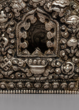 Buddhist Tibetan Prayer Box | Authentic Ghau for Rituals, Meditation, and Protection