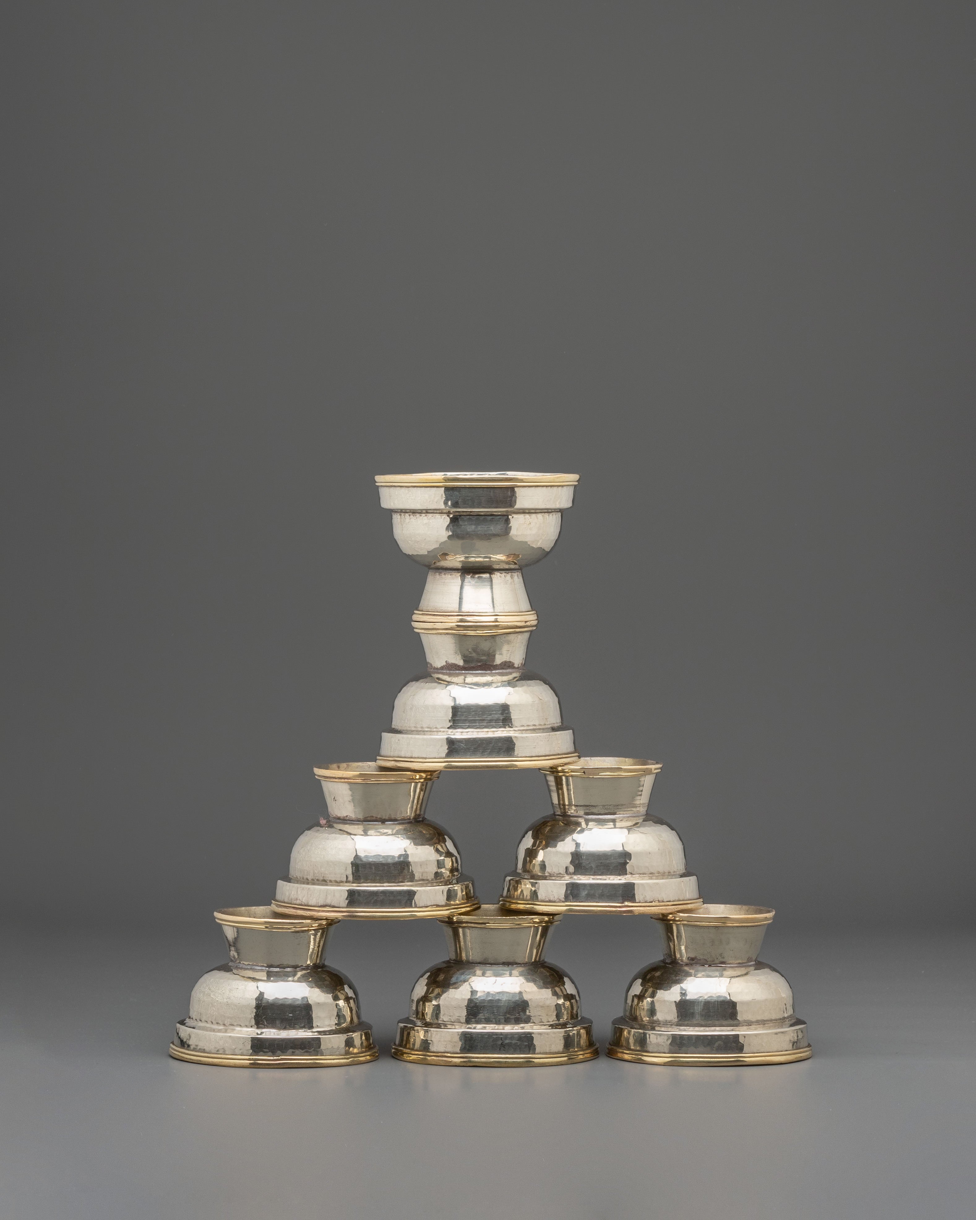 Tibetan Prayer Offering bowl Set | Buddhist Ritual Offering