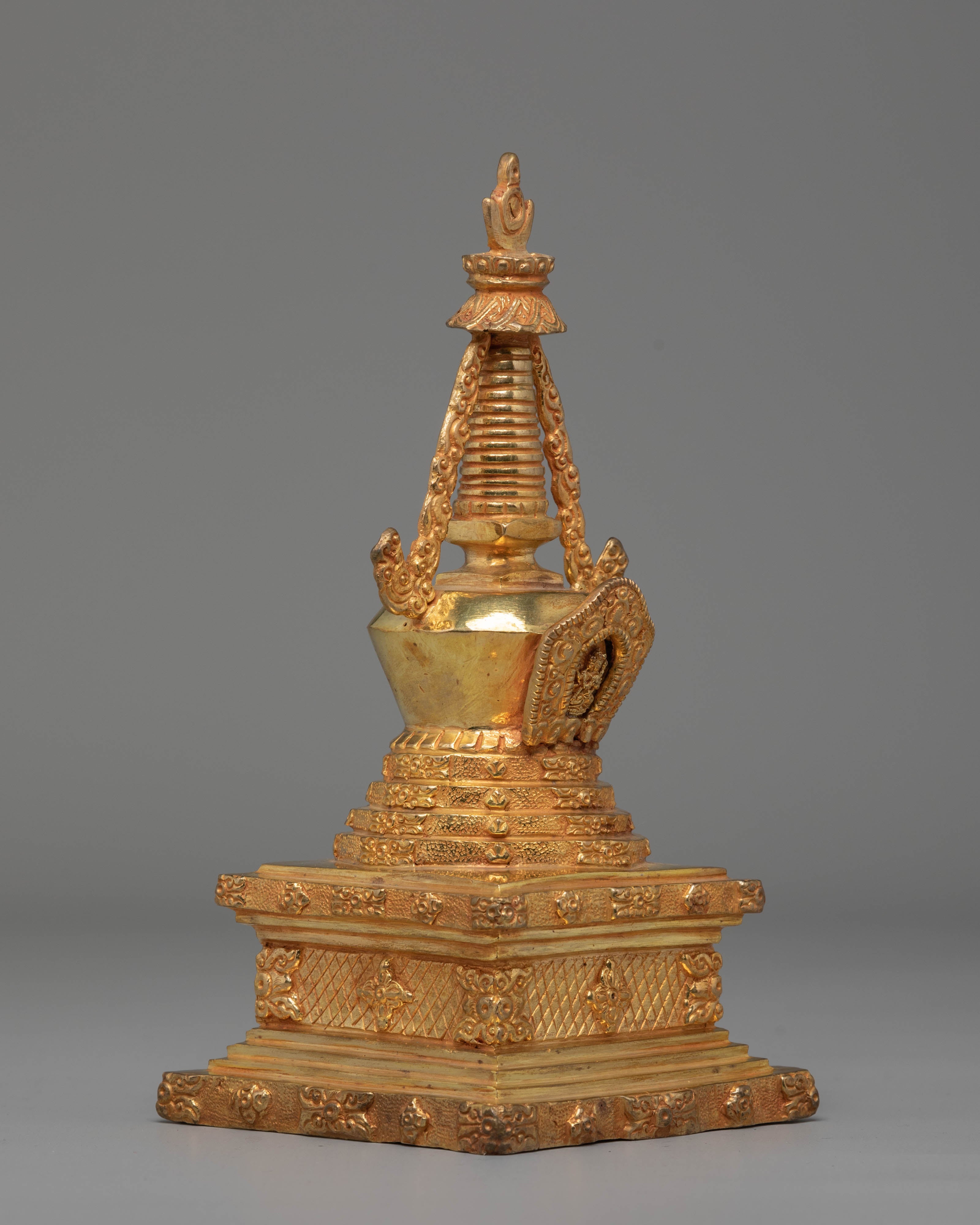 Handmade Ritual Stupa Shrine Piece | Buddhist Stupa Art
