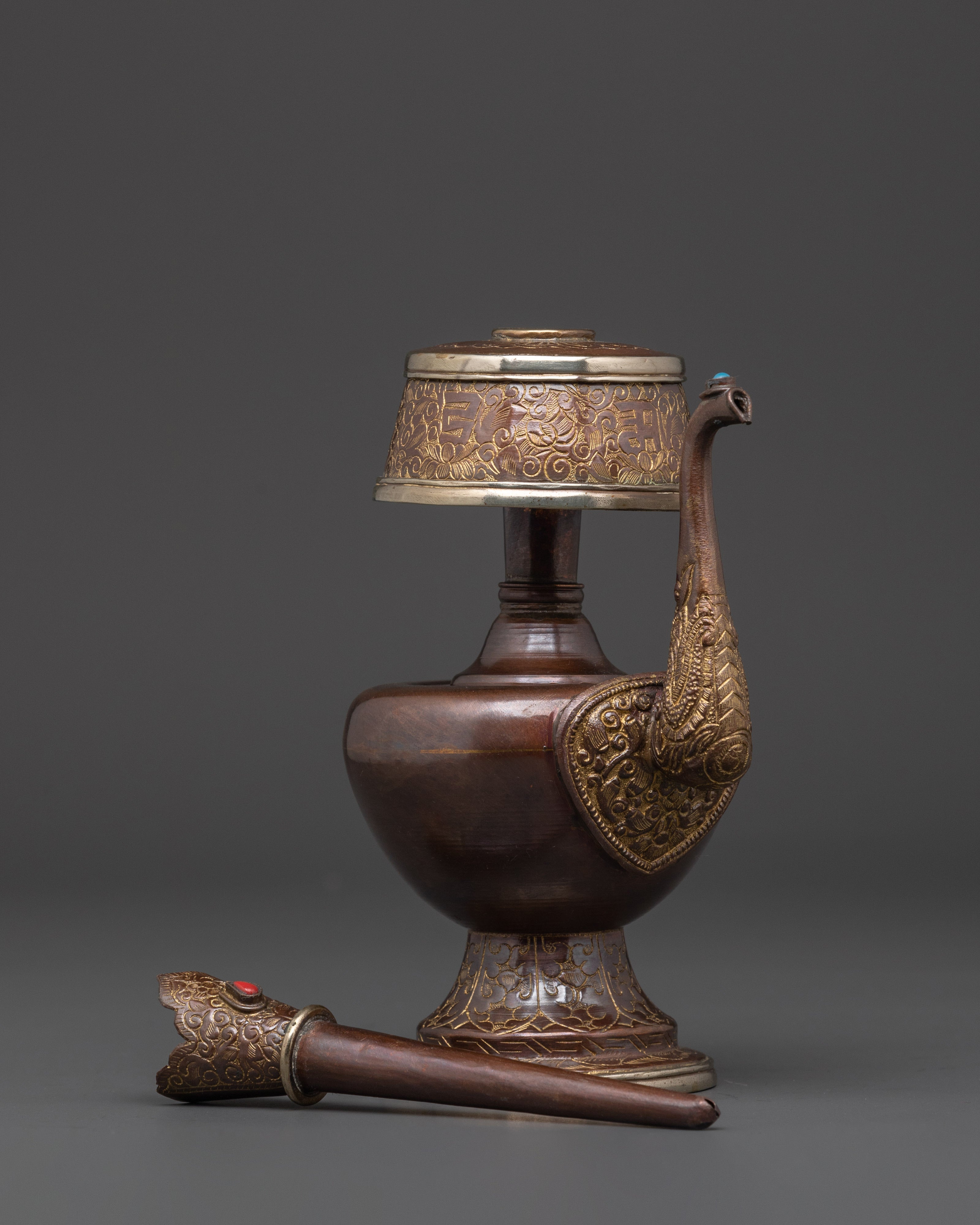 Buddhist Purification Bumpa Vase | Tibetan Ritual Copper Vessel