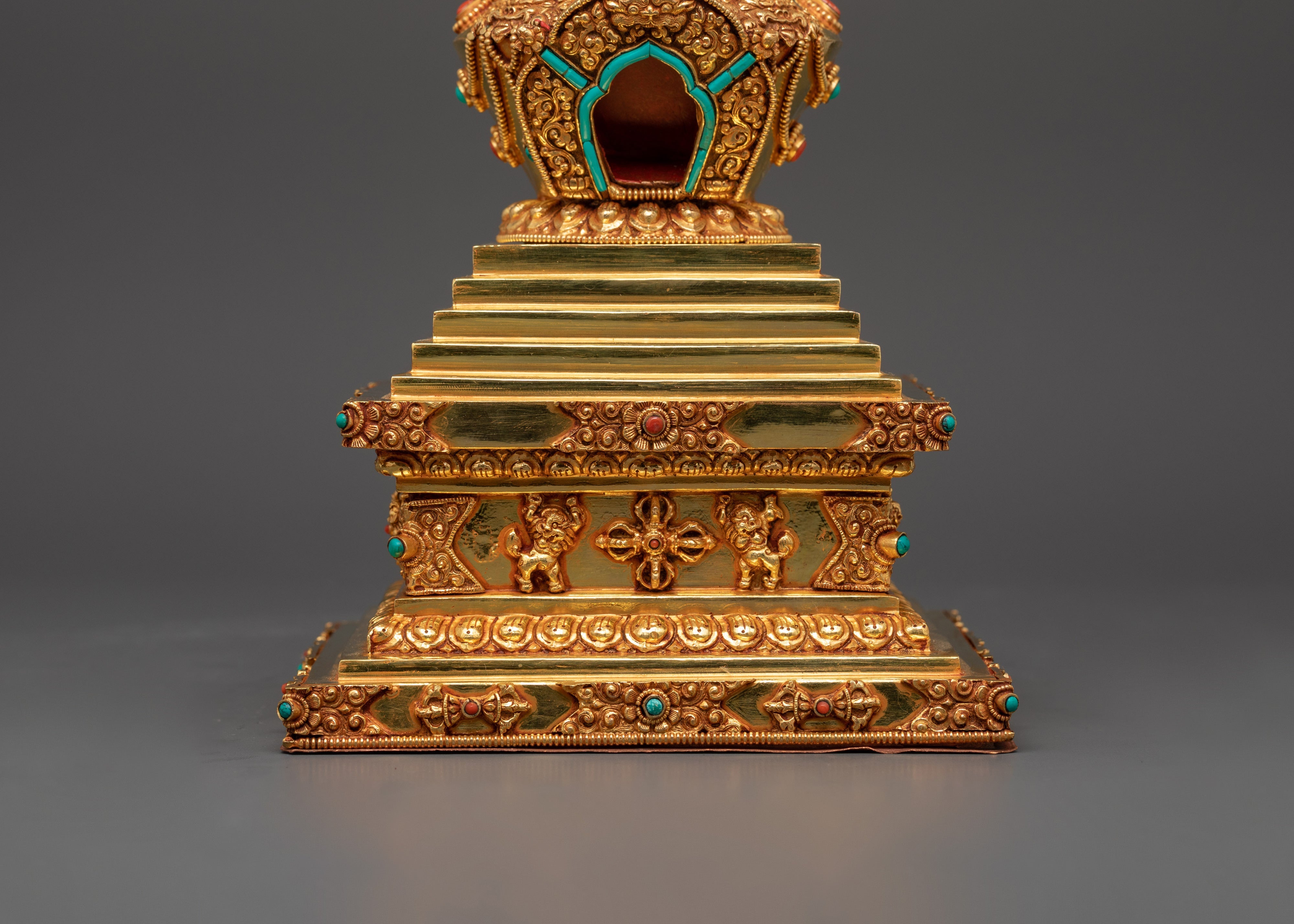 Buddhist Shrine Statue in Copper | Symbol of Enlightenment and Protection