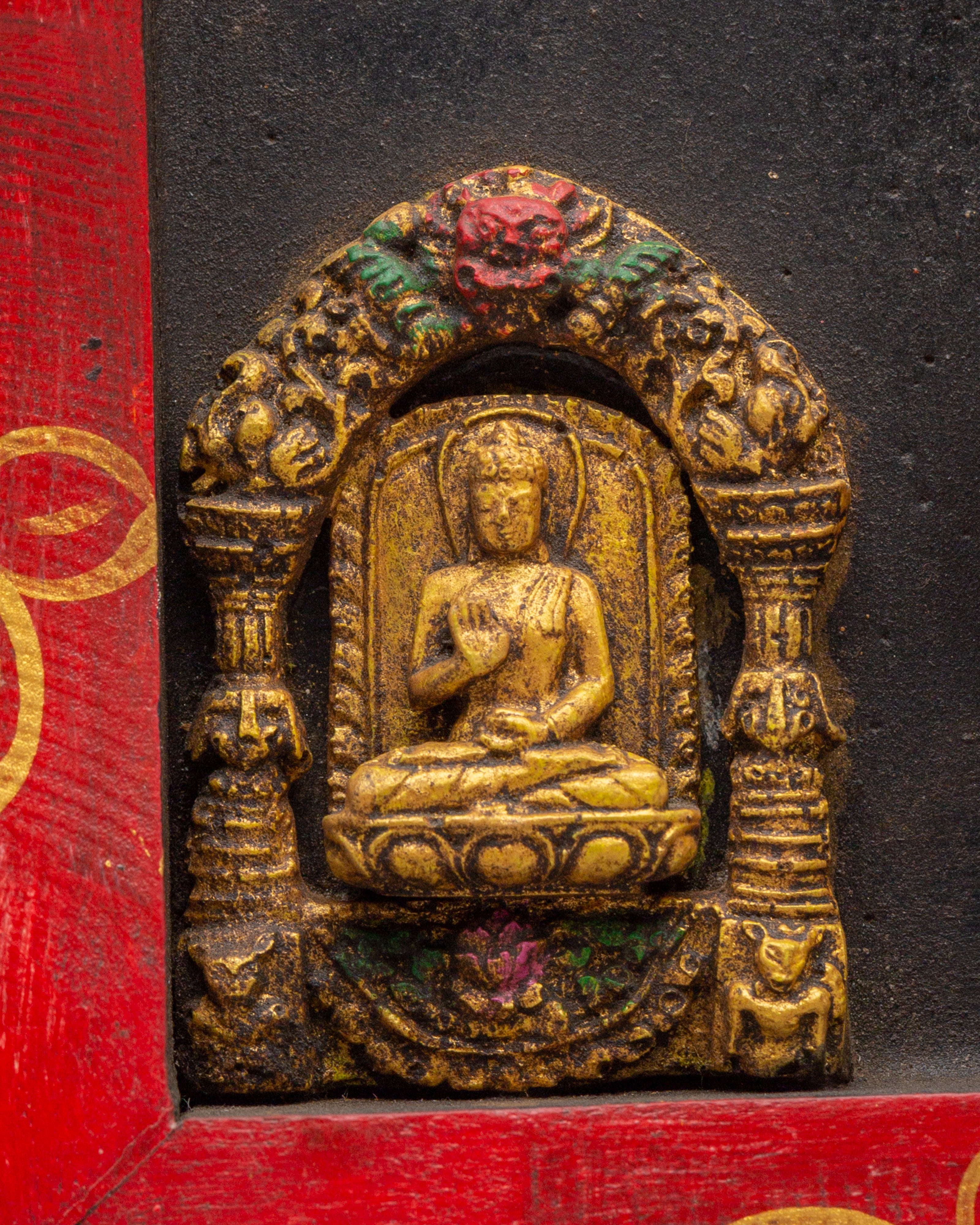 Buddhist Shakyamuni Buddha Wall Decor | Handcrafted Wooden Artwork
