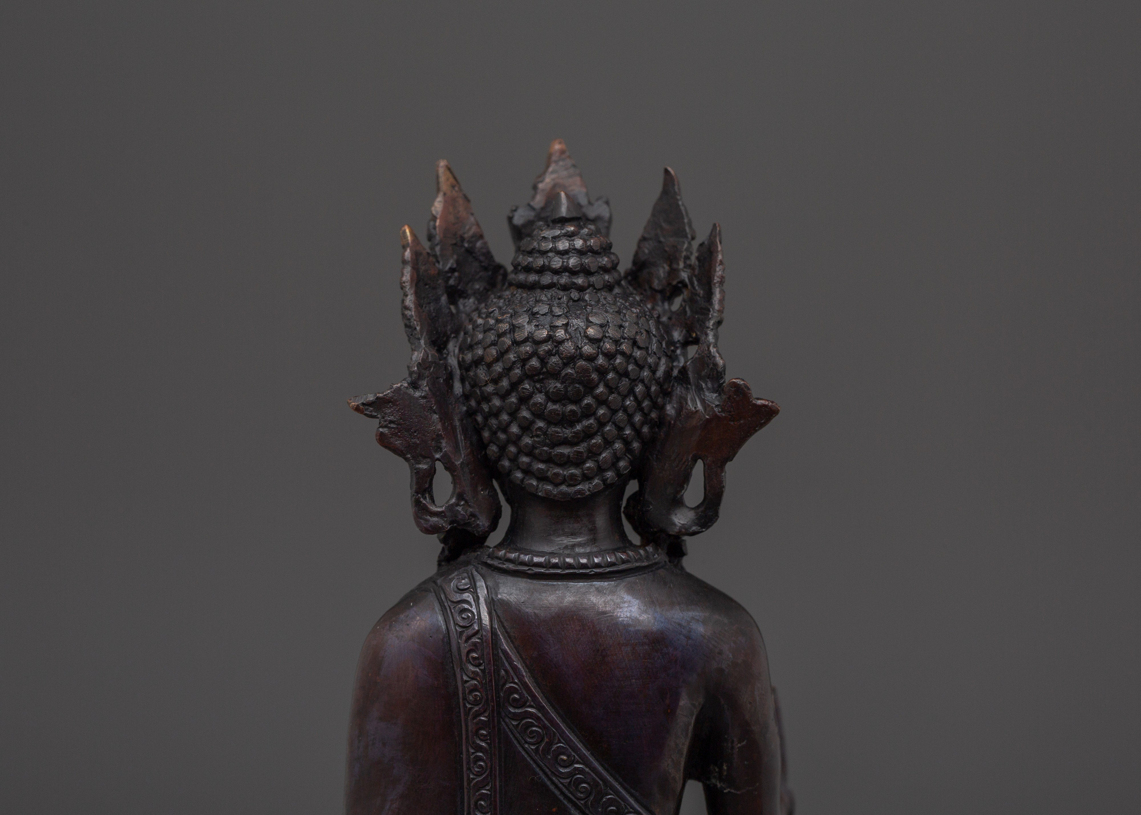 Standing Buddha Copper Statue | Spiritual Home Decor