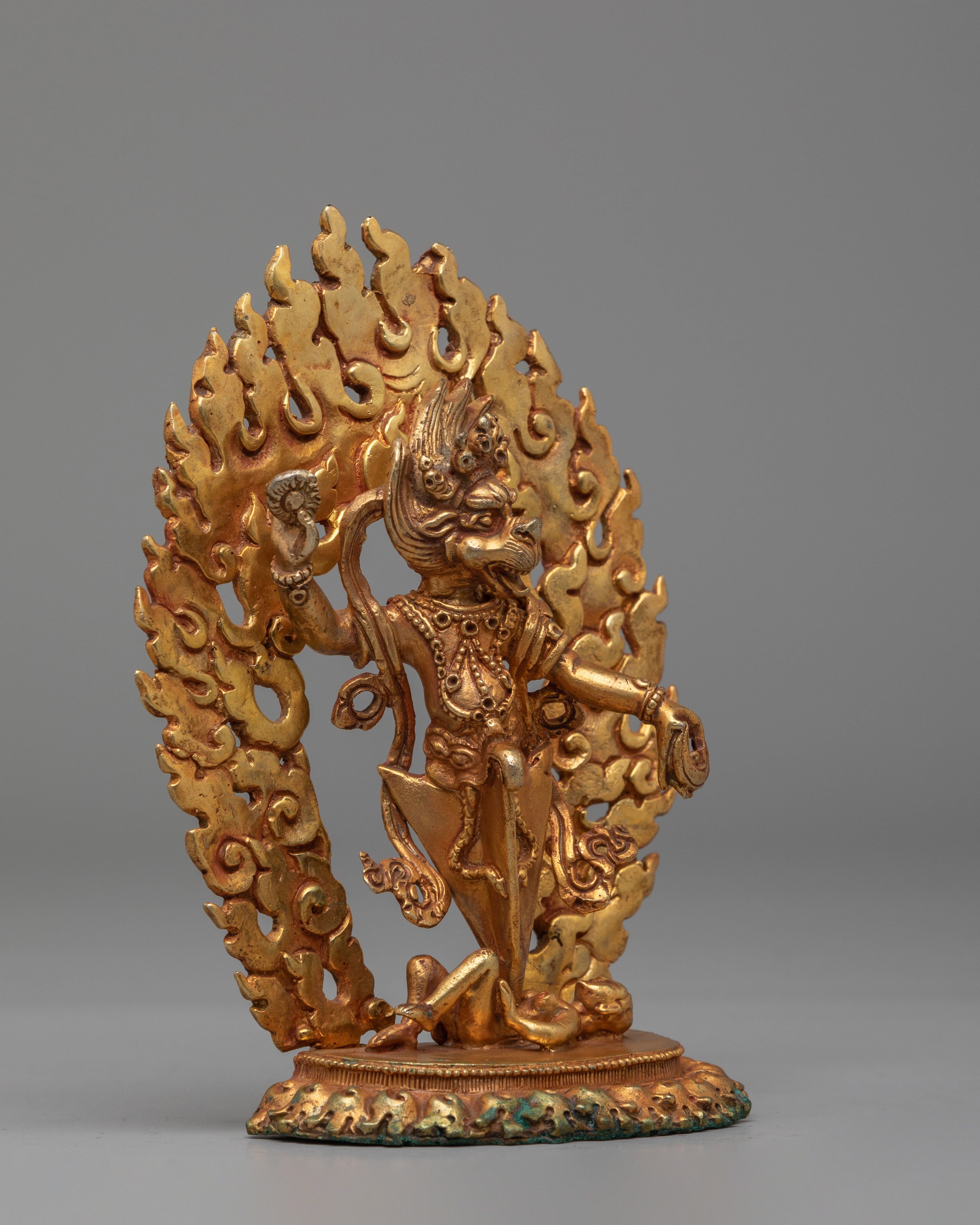 Chandra Surya Simha Jogini Statue | Handcrafted Spiritual Sculpture