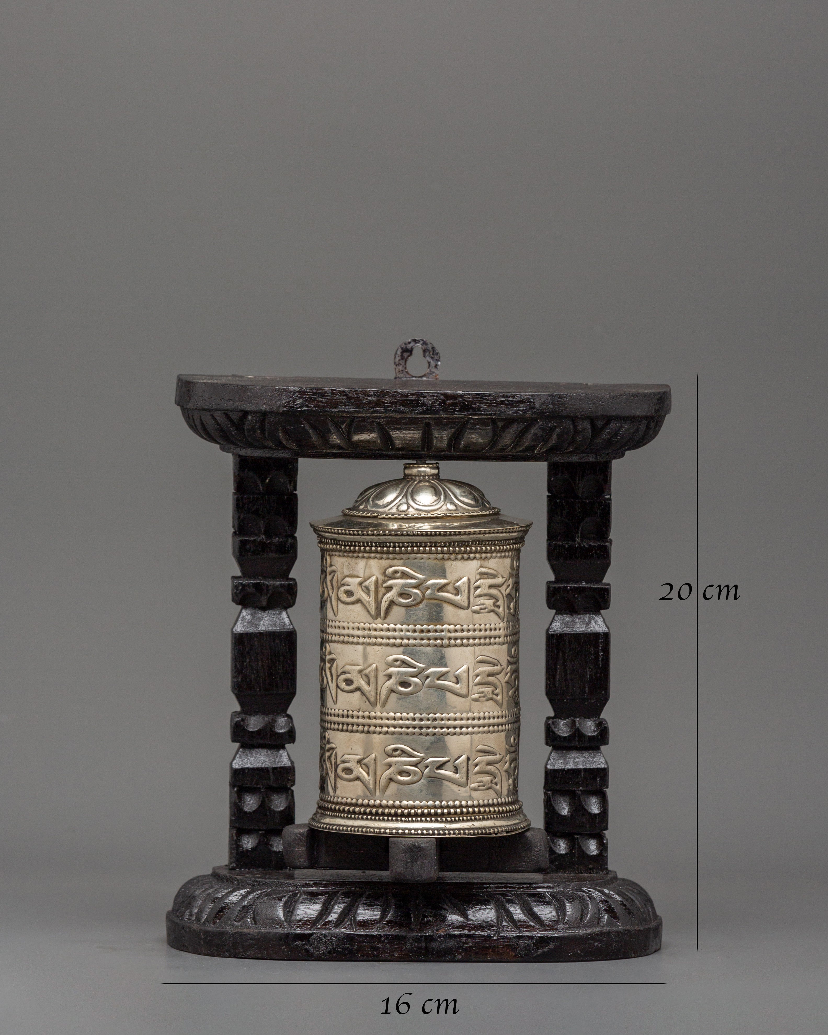 Brass & Copper Mantra Wheel | Tibetan Prayer Wheel for Spiritual Practice
