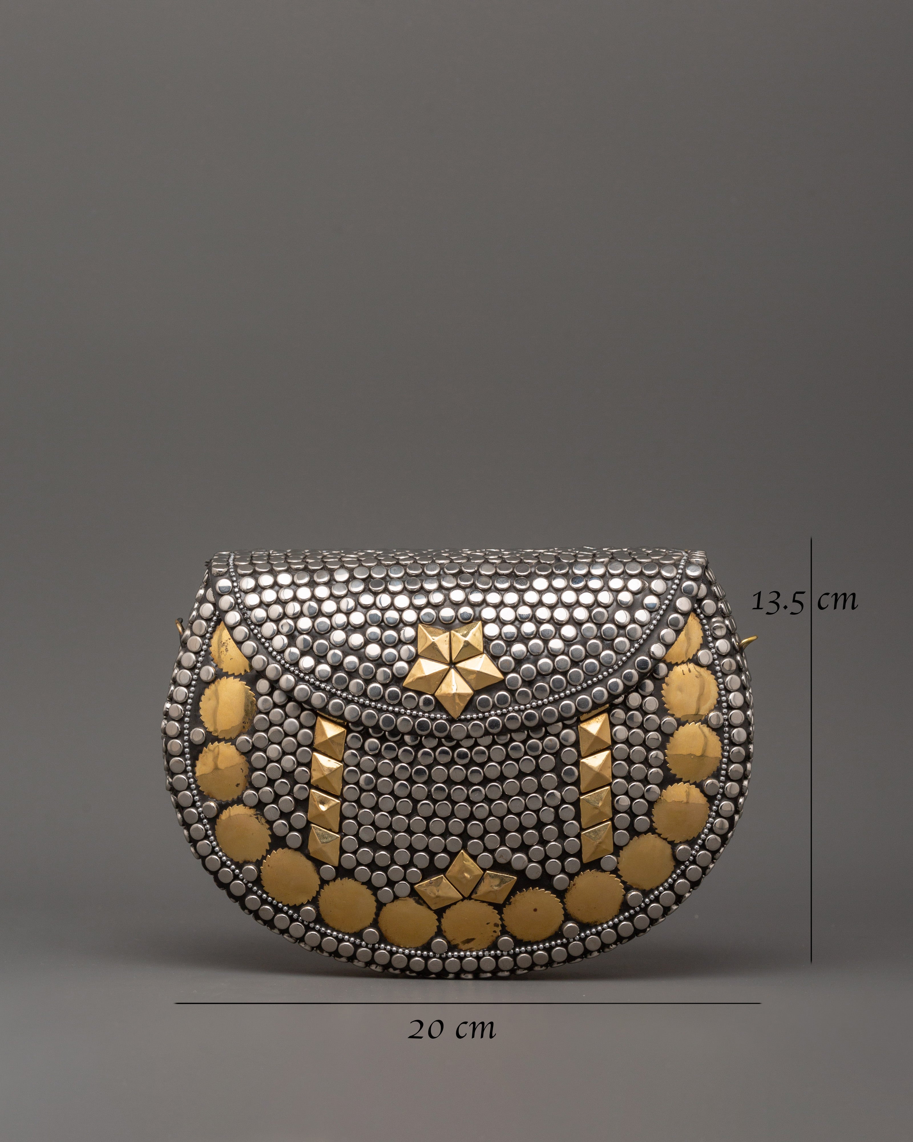 Metal Side Bag with Brass | Handbag for Festival and Daily Wear