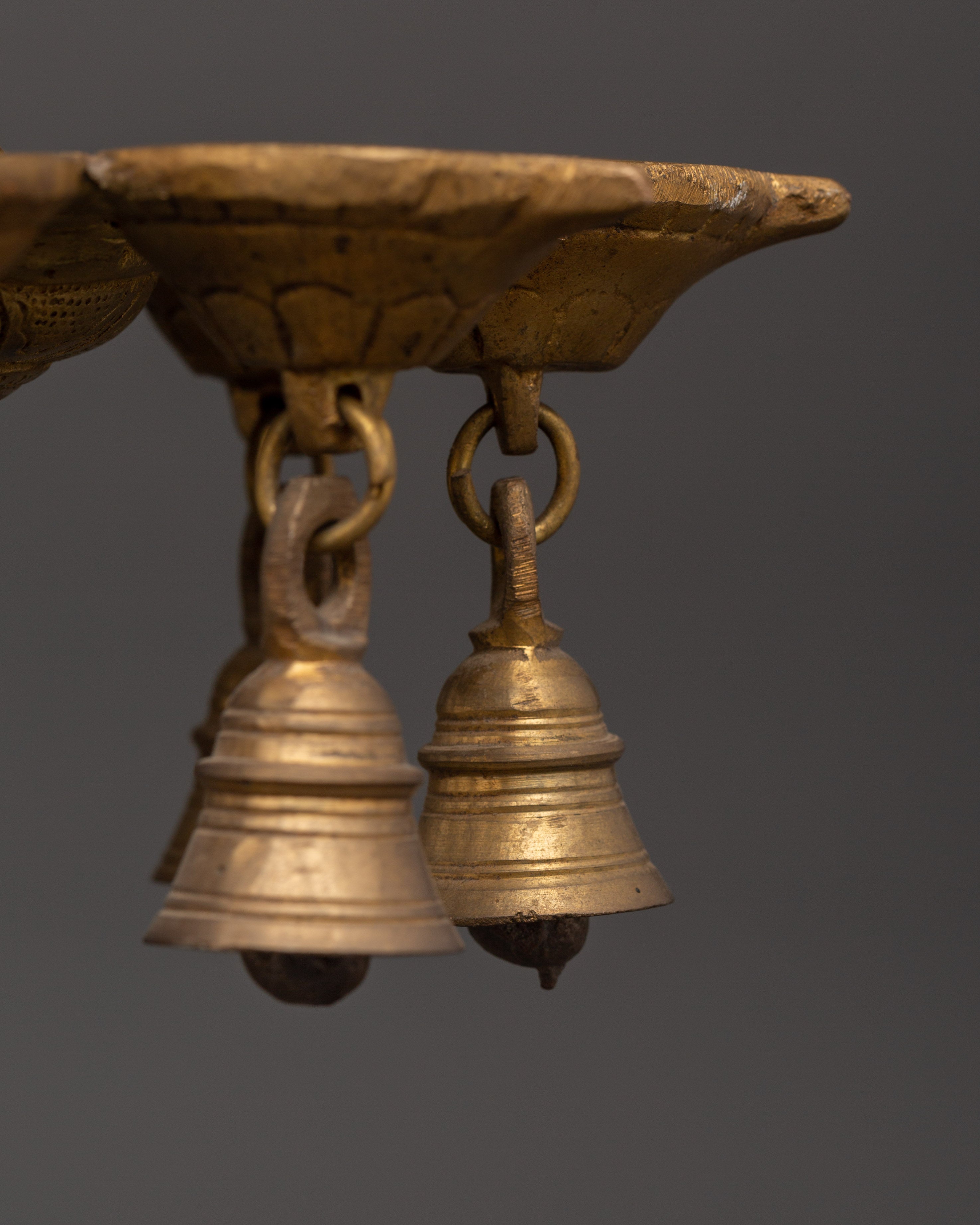 Brass Dalucha Hanging Oil Lamp | Ritual Decor for Temples, Homes