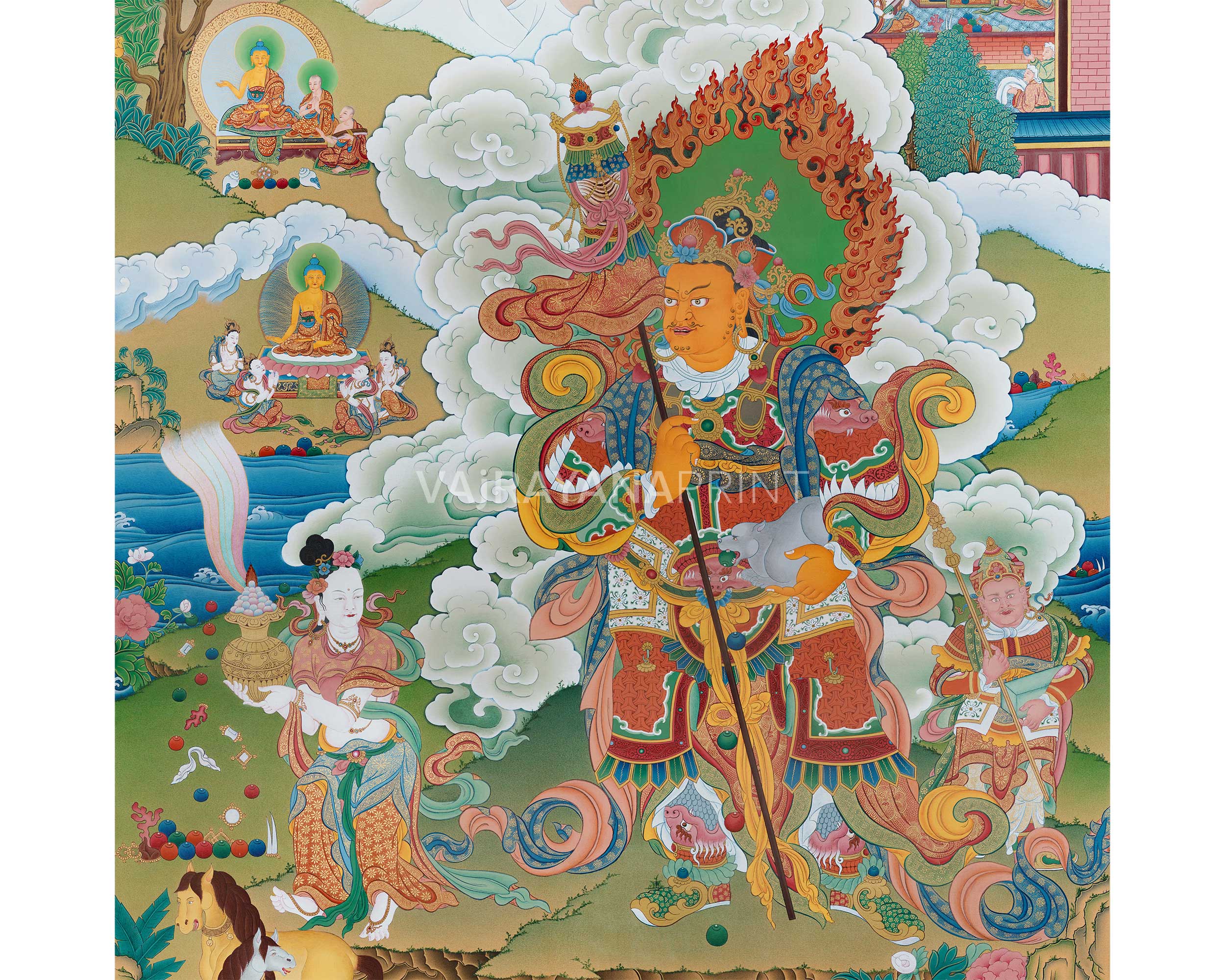 Powerful 4 Directional King Set | Premium Giclee Print of Spiritual Deities