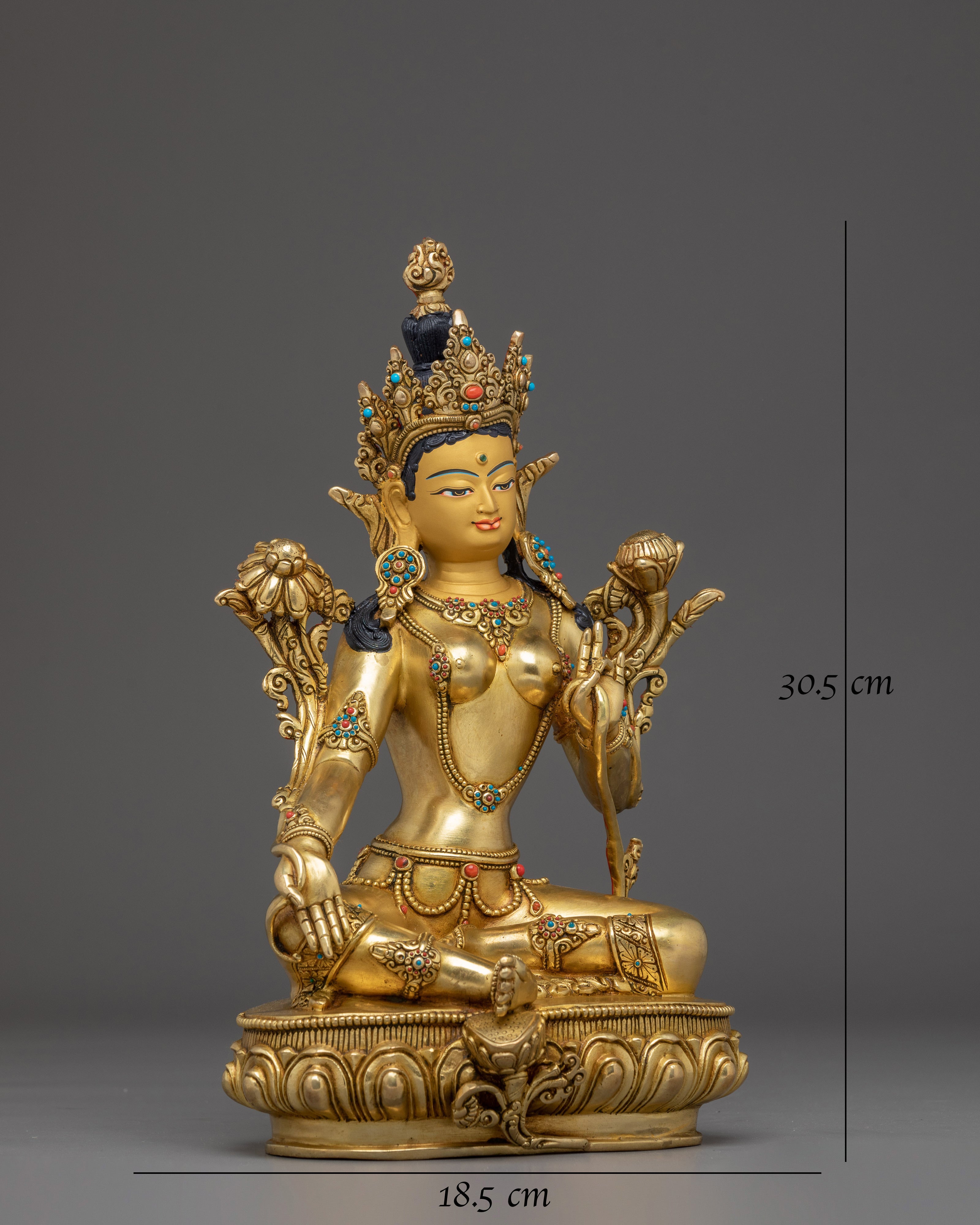 Green Tara Art, Lotus Liberator: Himalayan Feminine Deity