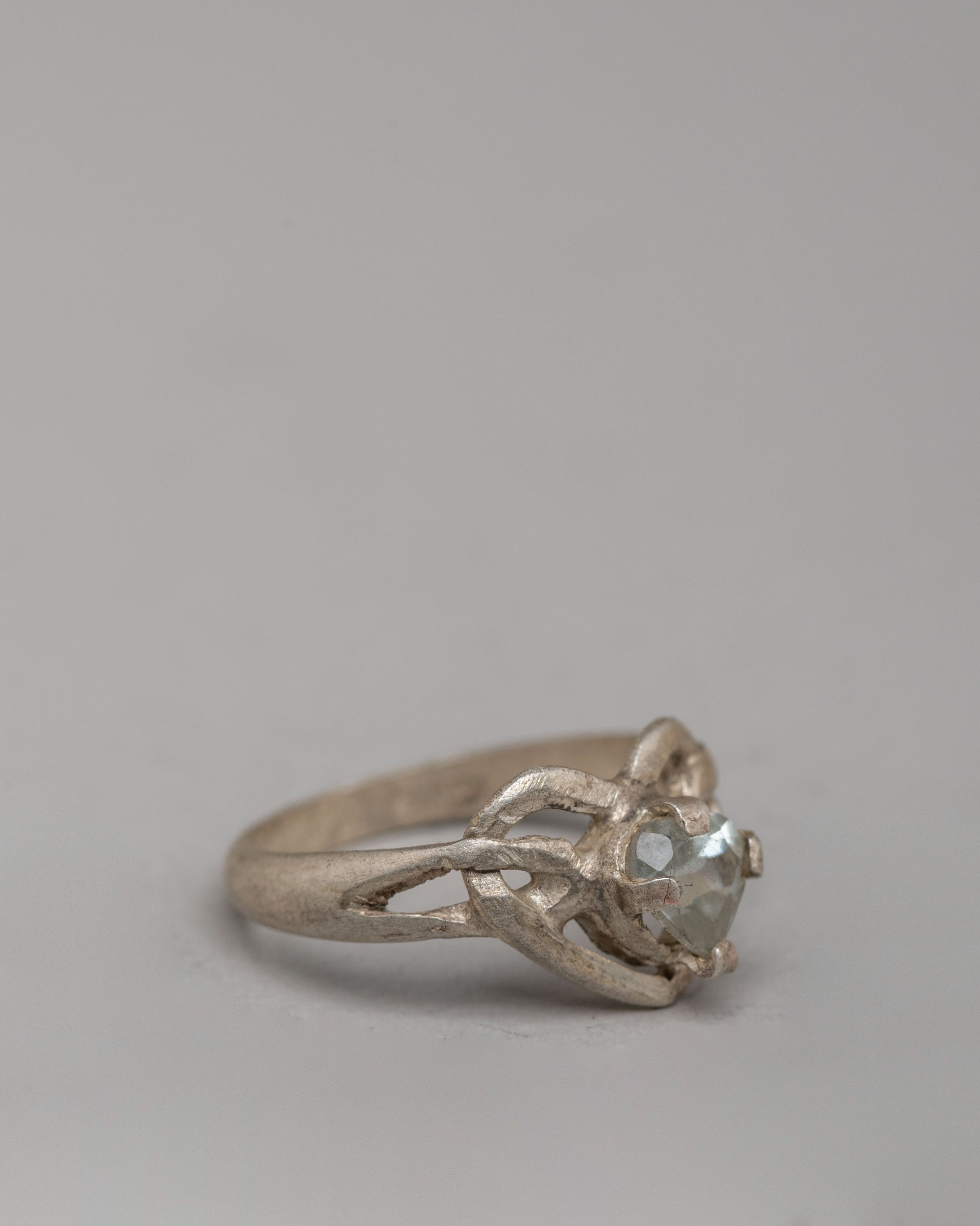 Handmade Stone Ring | Heart-Shaped Natural Zircon Jewelry