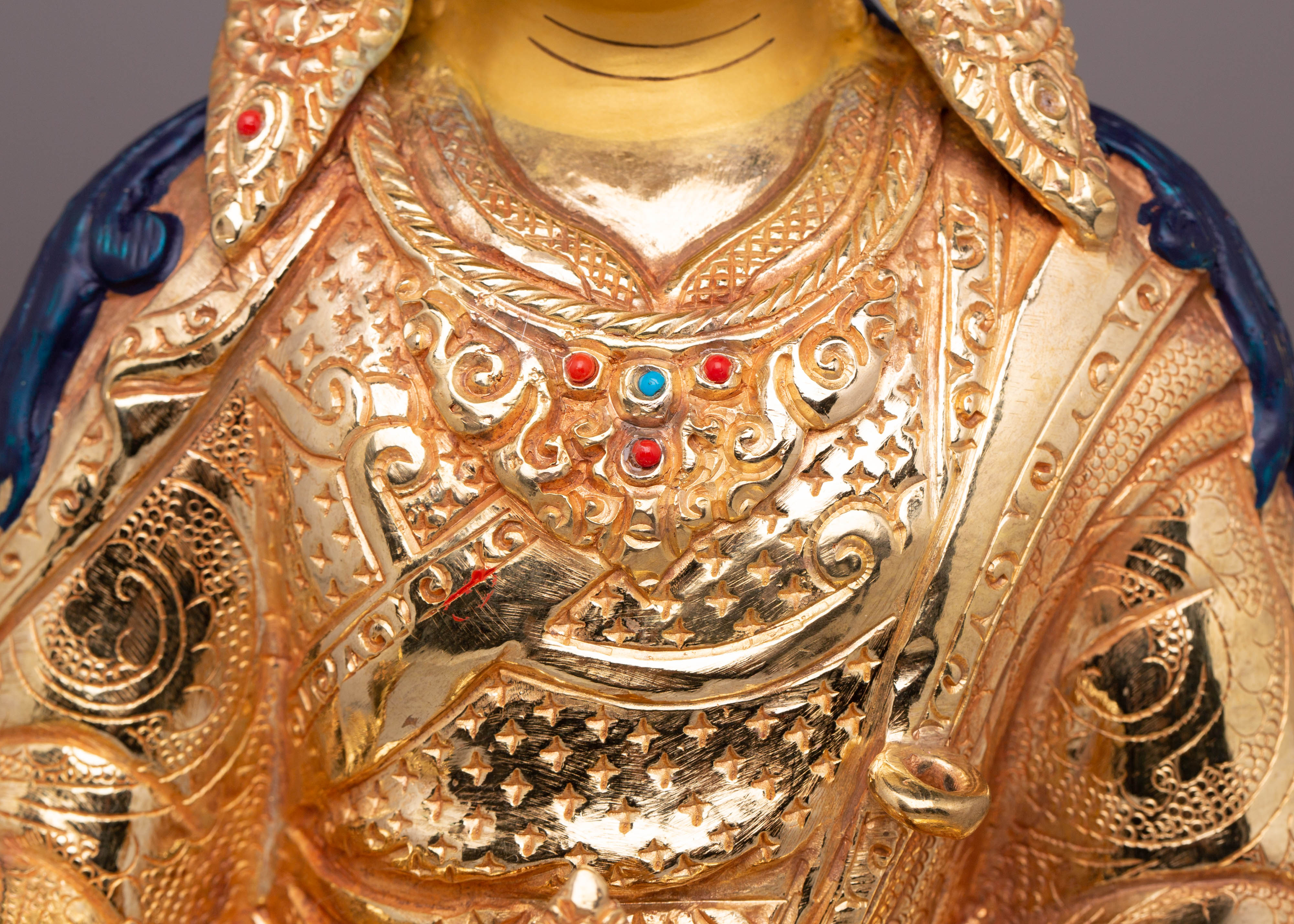 Sacred Statue of Guru Rinpoche | Tibetan Masterpiece of Art