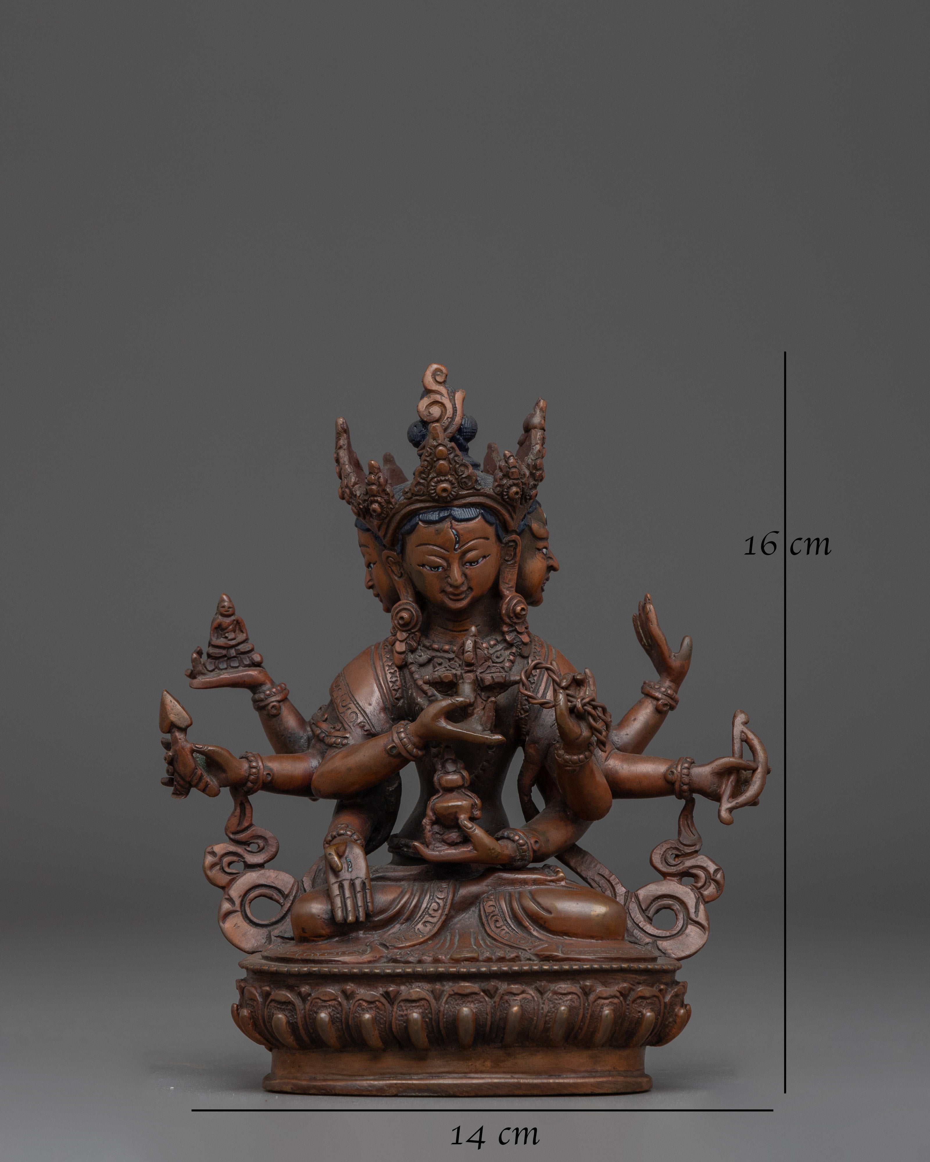 Oxidized Copper Namgyalma Statue | Symbol of Longevity and Prosperity